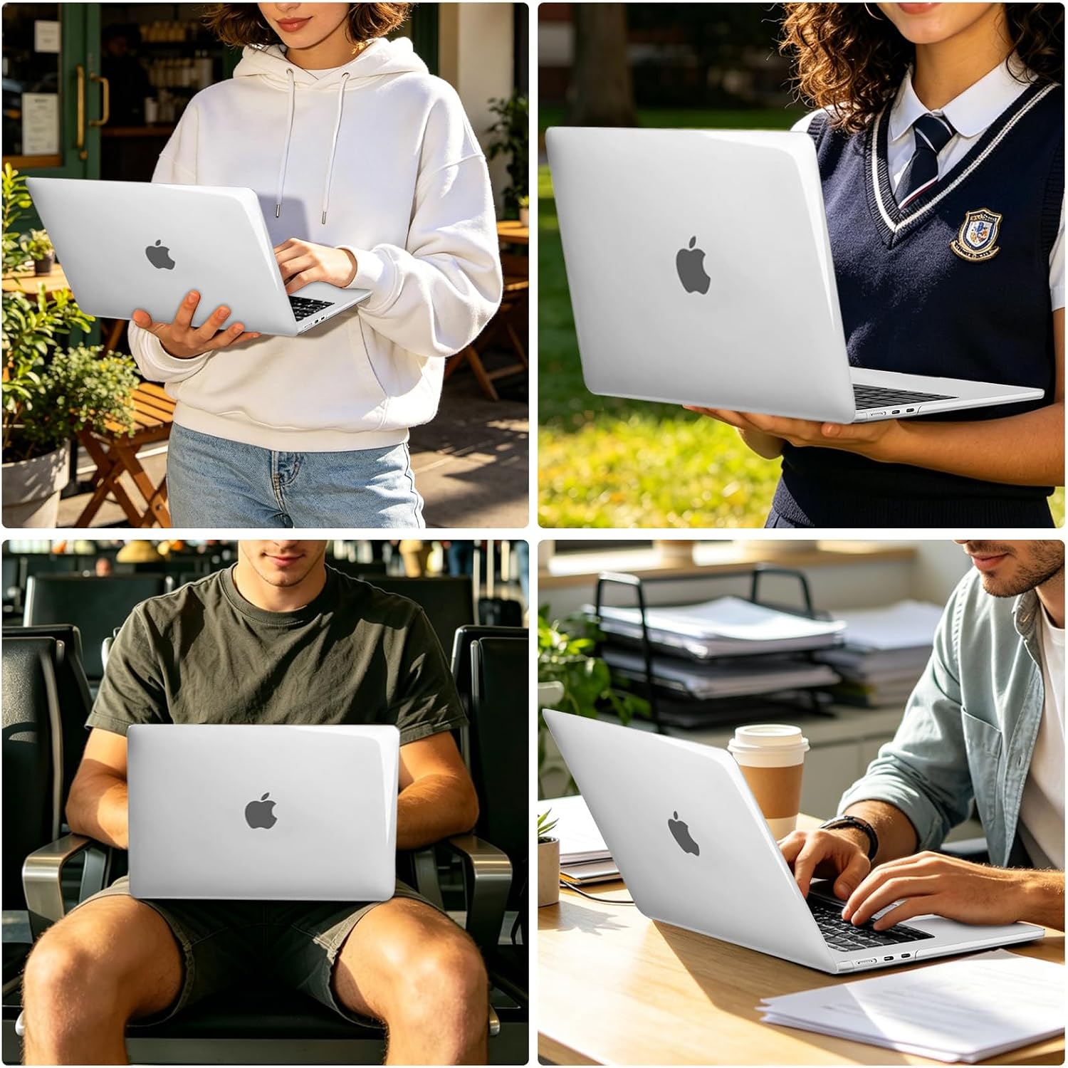 Thumbnail 4 de MOSISO Custodia Trasparente per MacBook Air 13,6" con Touch ID (Modelli A3449, A3240, A3113, A2681) - Colore Cristallo