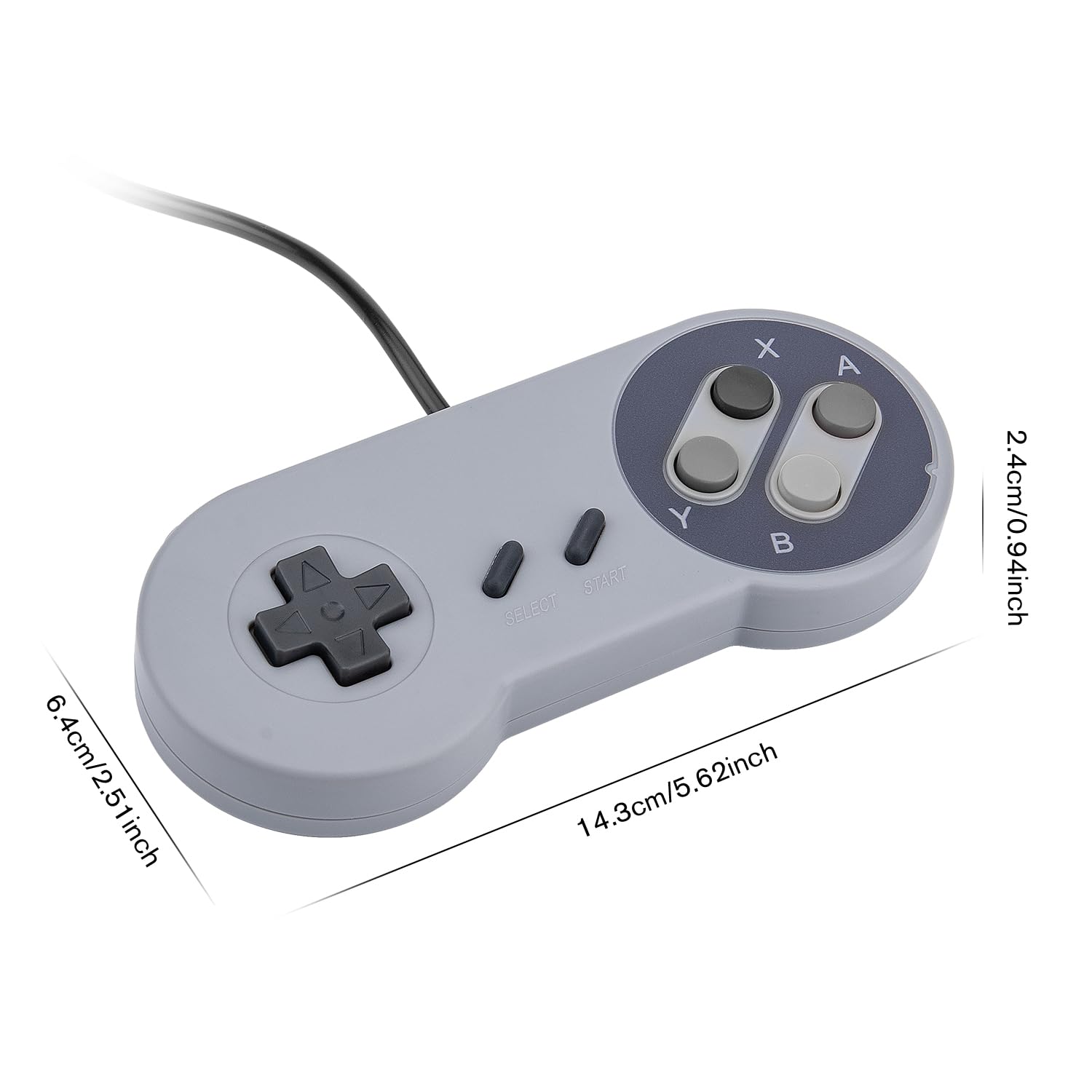 Detalle de Rii USB Classic Controller Gamepad Joypads (2er Pack, 1,5 m) – Klassischer USB Gamepad für PC, Raspberry Pi und mehr