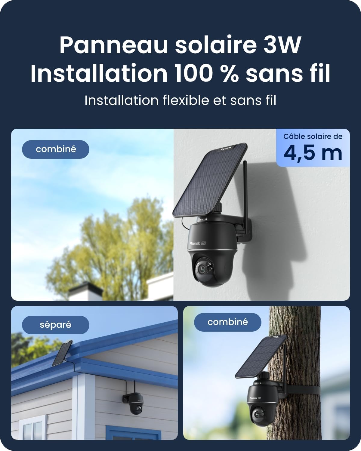 Thumbnail 5 de Reolink 4K Camera Solaire Exterieur