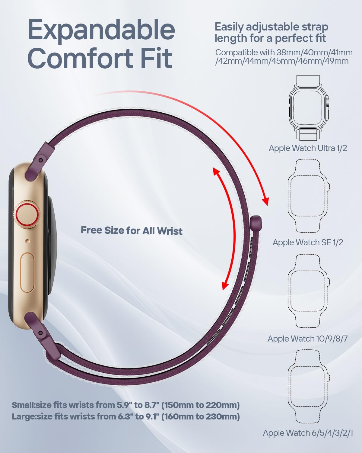 Detalle 2 de Yoohoo Correa Loop Deportiva para Apple Watch