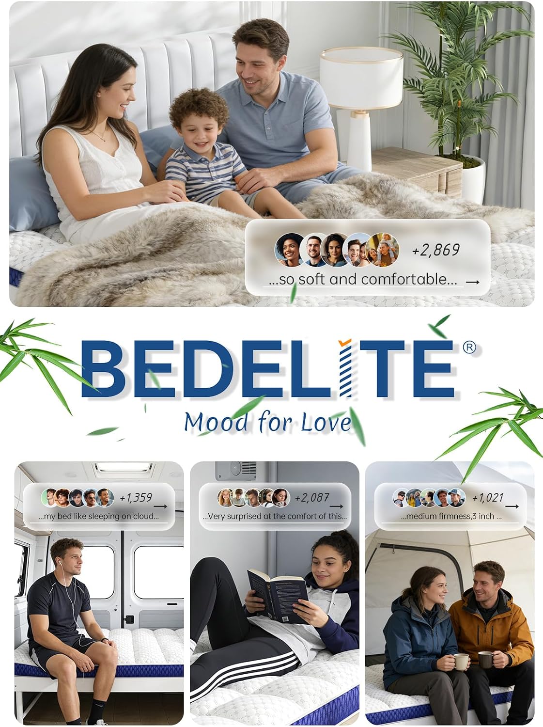 Thumbnail 6 de BEDELITE Mattress Topper, 2-Inch
