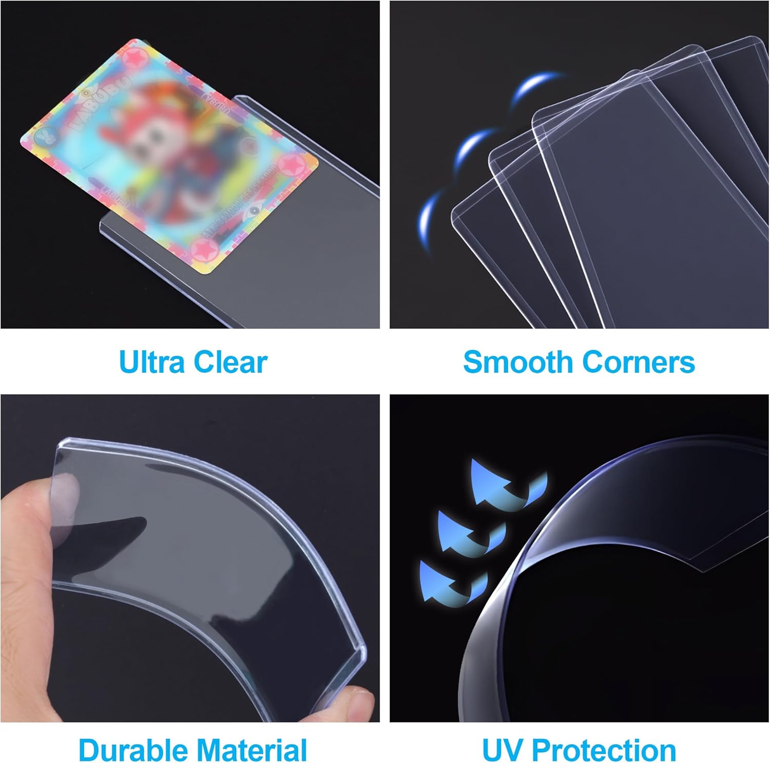 Thumbnail 1 de 400 Card Sleeves Top Loaders (3" x 4") + Soft Sleeves for Trading Cards, Hard PVC Protectors