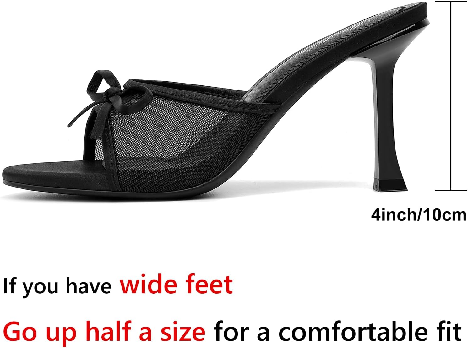 Thumbnail 3 de Mostrin Cat-Heel Sandals for Women with Bow – Round Toe, Vintage Backless Kitten Heels