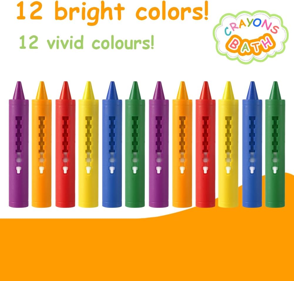 Thumbnail 2 de AOMIG 4716379 badkrijtjes voor kinderen, set van 12 voor tegels en porselein