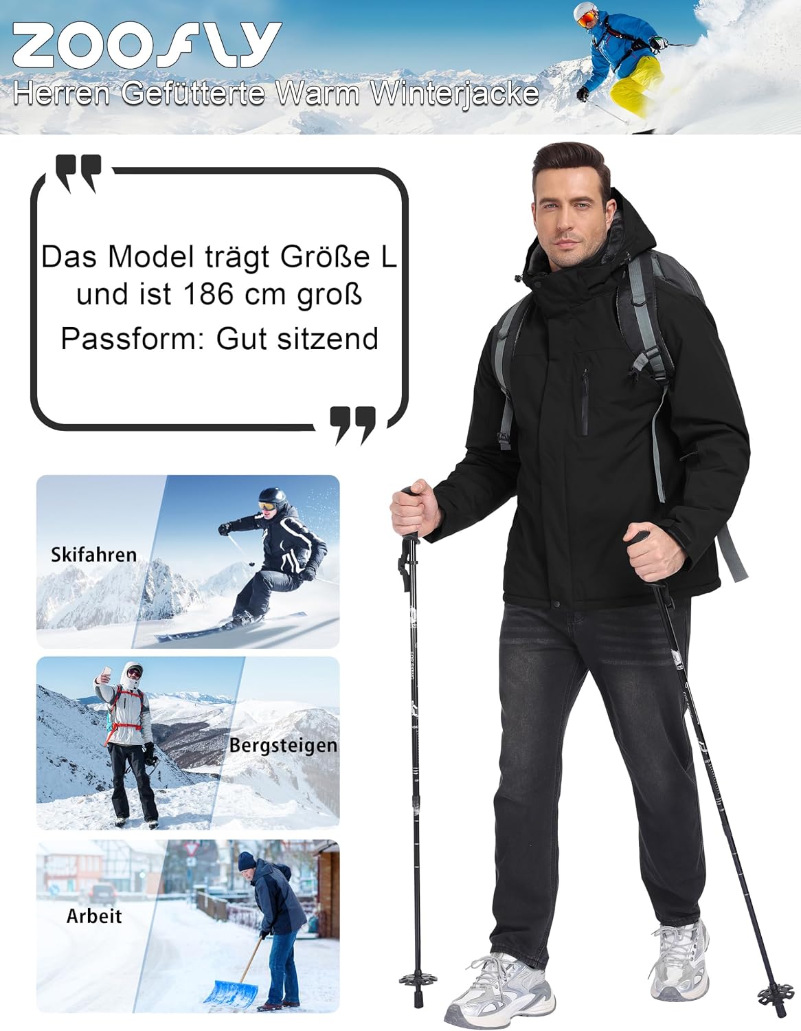 Thumbnail 5 de Zoofly Winterjacke Herren 10.000 mm