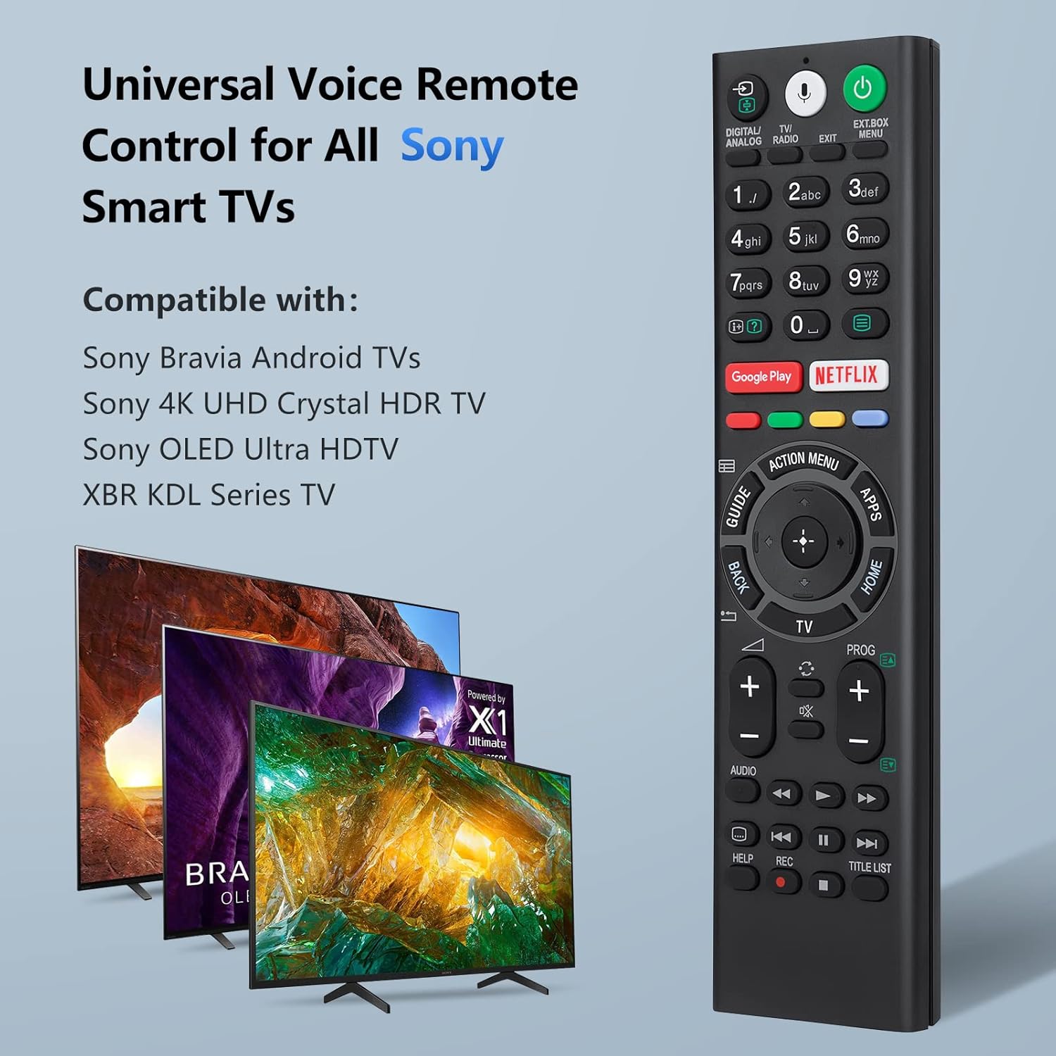 Detalle 2 de Voice Replacement Remote for Sony TVs 4K