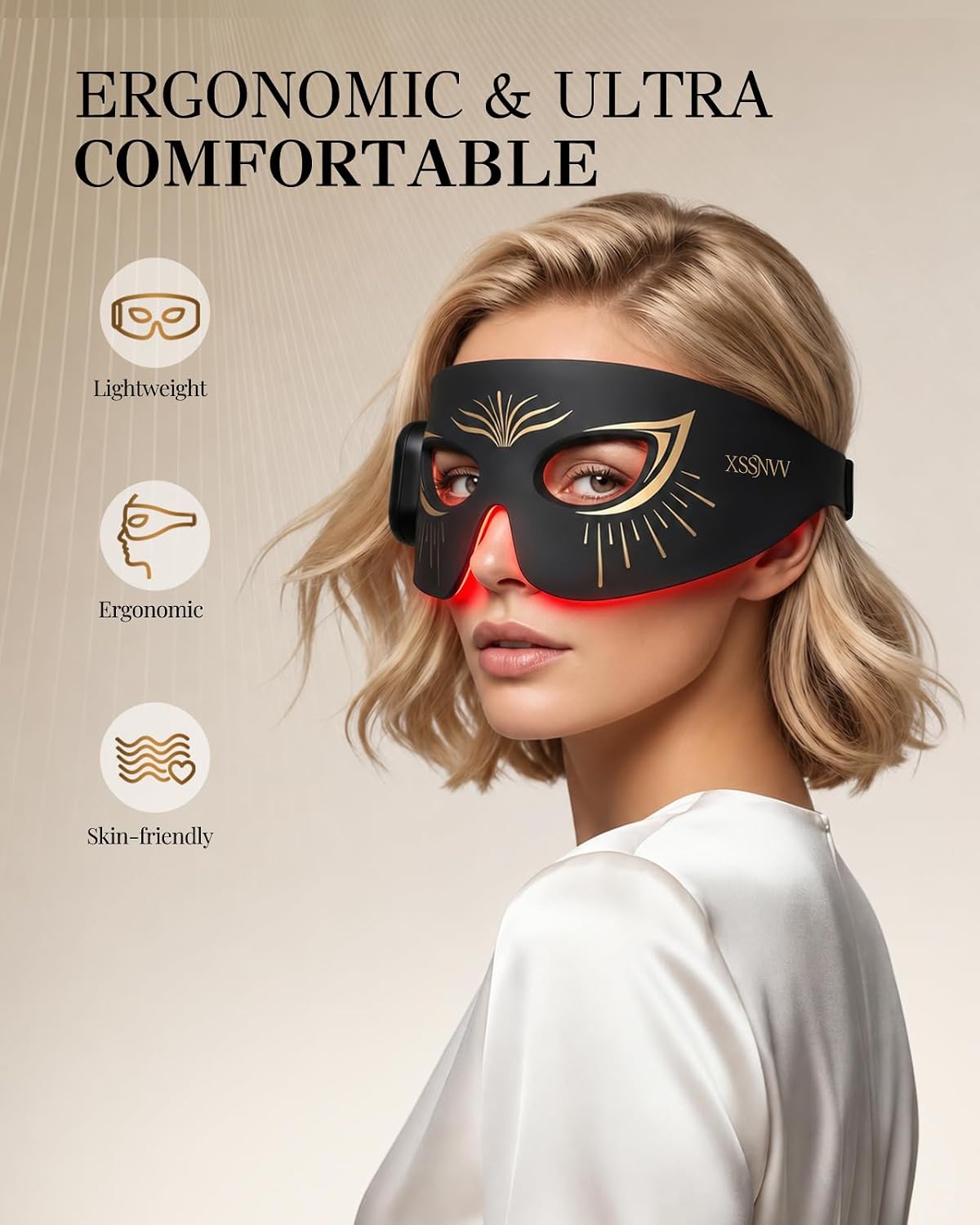 Detalle de XSSNVV Red Light Eye Mask, 630 nm