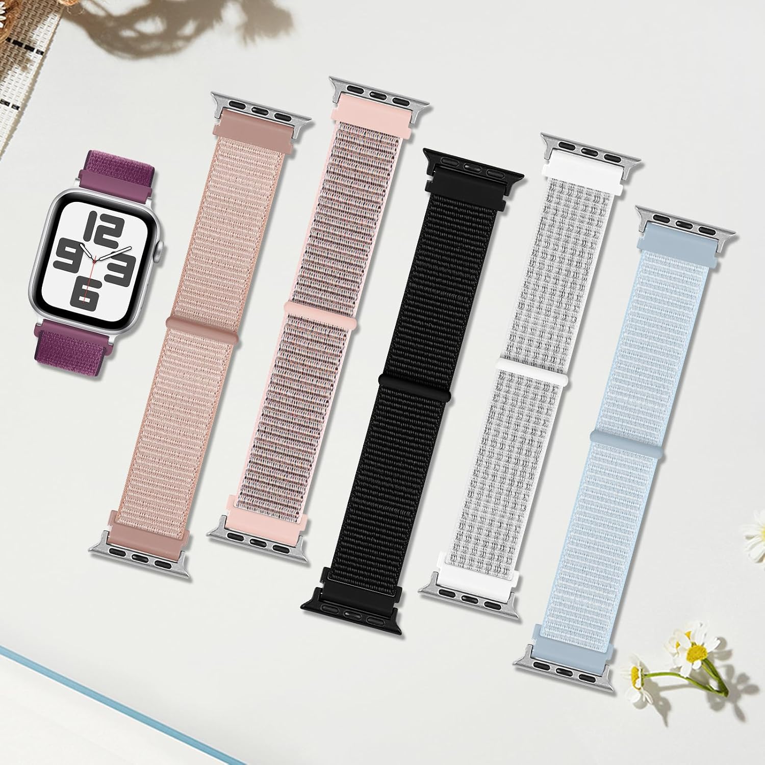 Detalle de 6 Pack Nylon Sport Loop Band 42mm