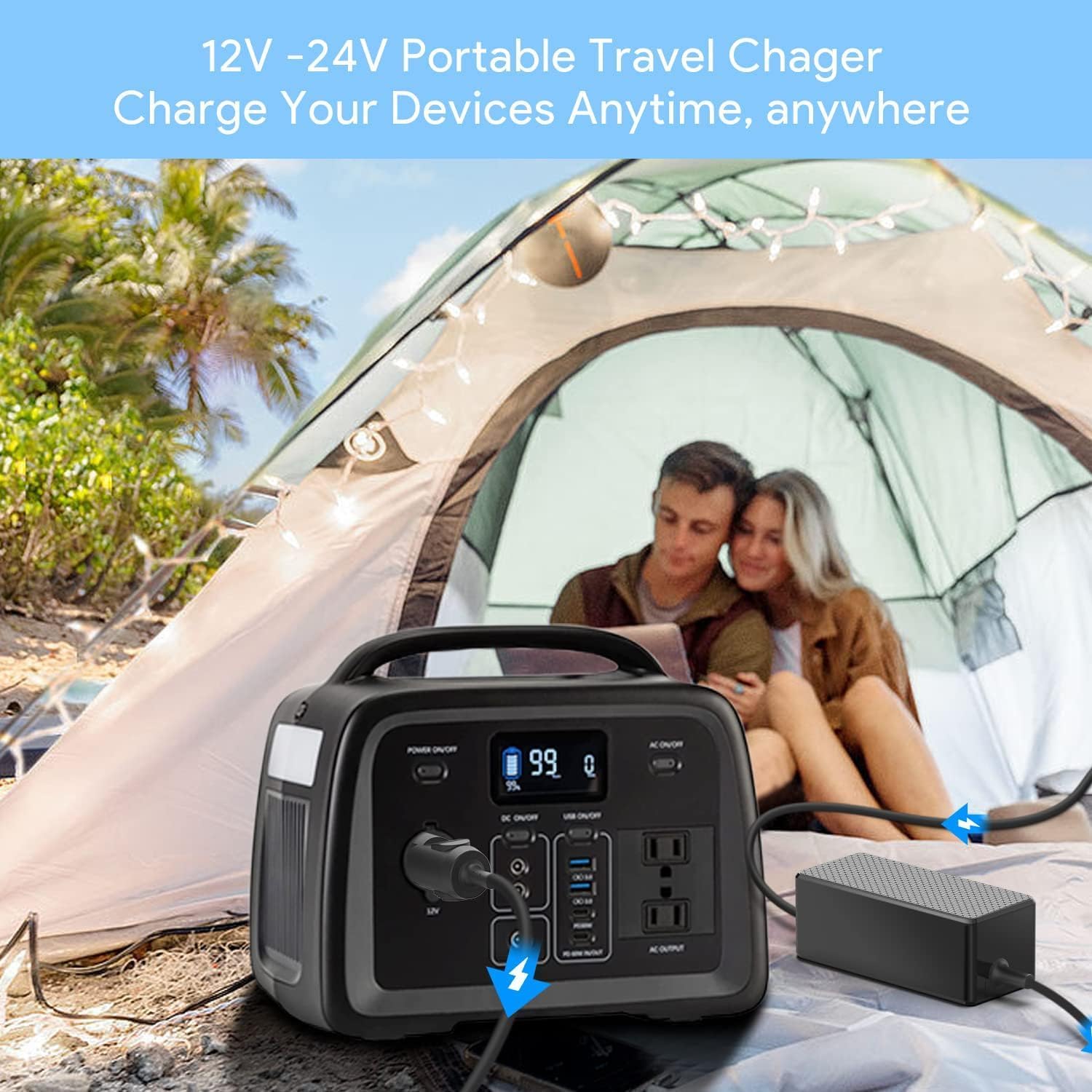 Thumbnail 1 de TAIFU 12V-24V KFZ-Netzteil (DC) für ResMed AirSense/ AirCurve 10 CPAP & BiPAP Geräte – 90 W