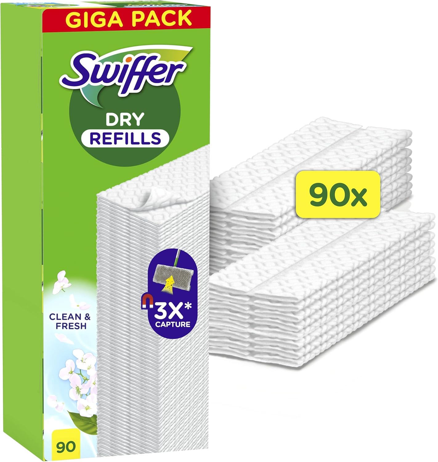 Thumbnail 6 de Swiffer Balai Attrape-Poussière Recharges mixtes 90 lingettes 🧹