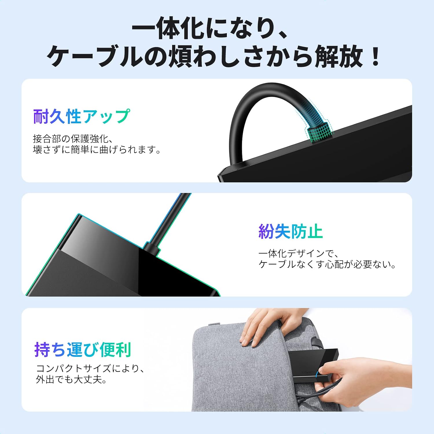 Detalle de UGREEN 2.5インチ HDD/SSDケース USB 3.0接続・ケーブル一体型・UASP対応・6TB対応