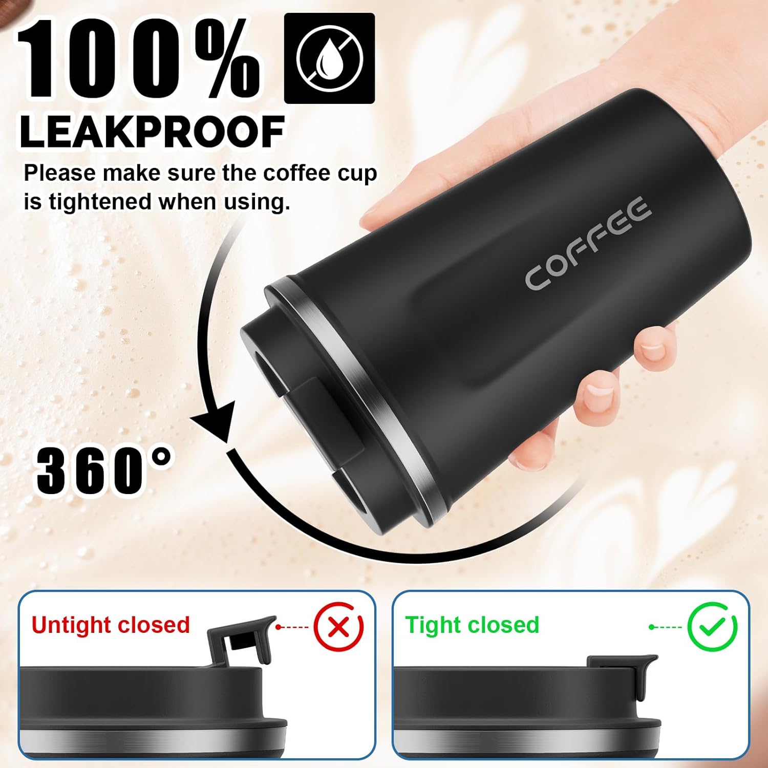 Detalle 2 de CS COSDDI Stainless Steel Coffee Mug 12 oz