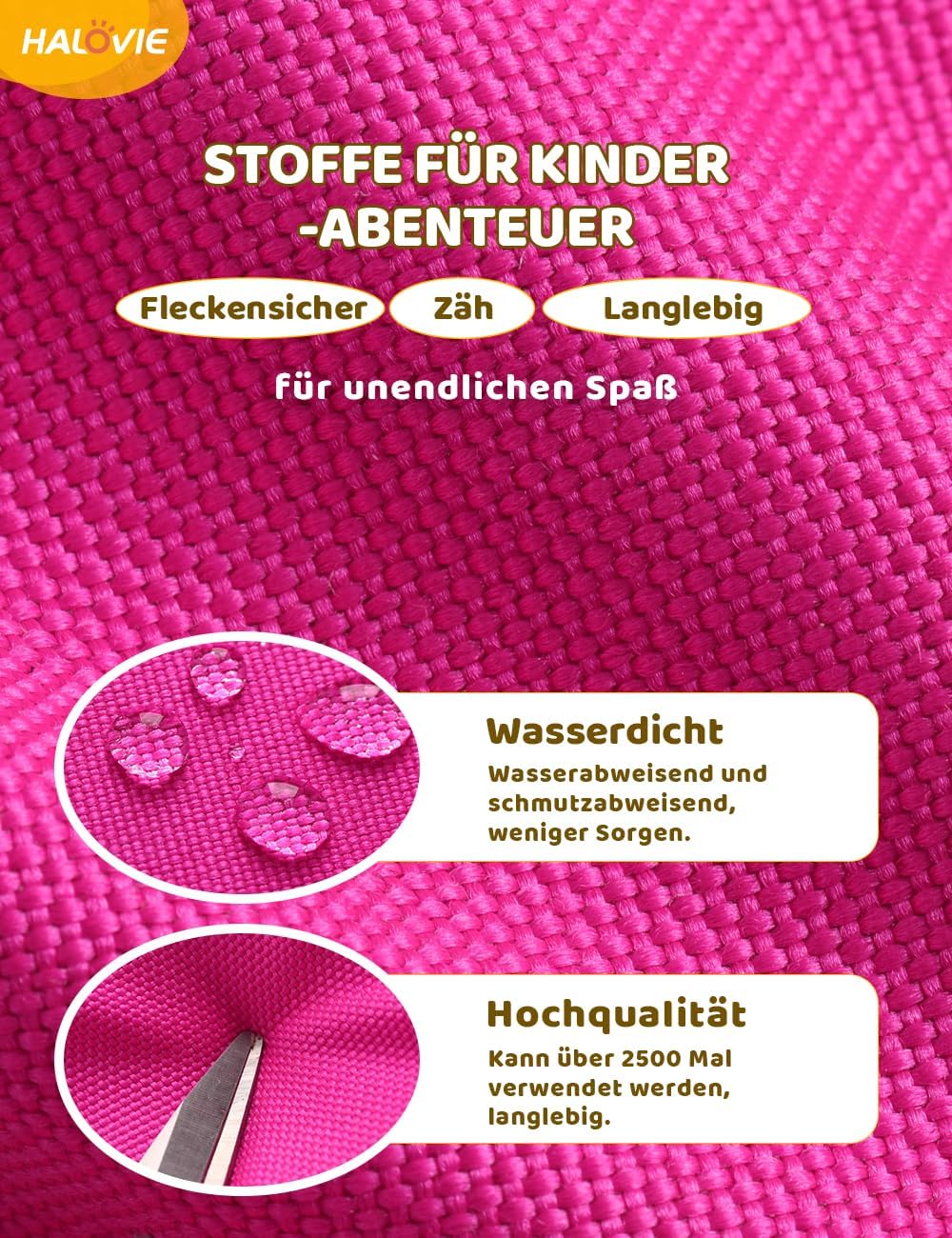 Detalle 2 de HALOVIE Kinderrucksack 15L für 6–10 Jahre – kompakter Wanderrucksack mit Brustgurt