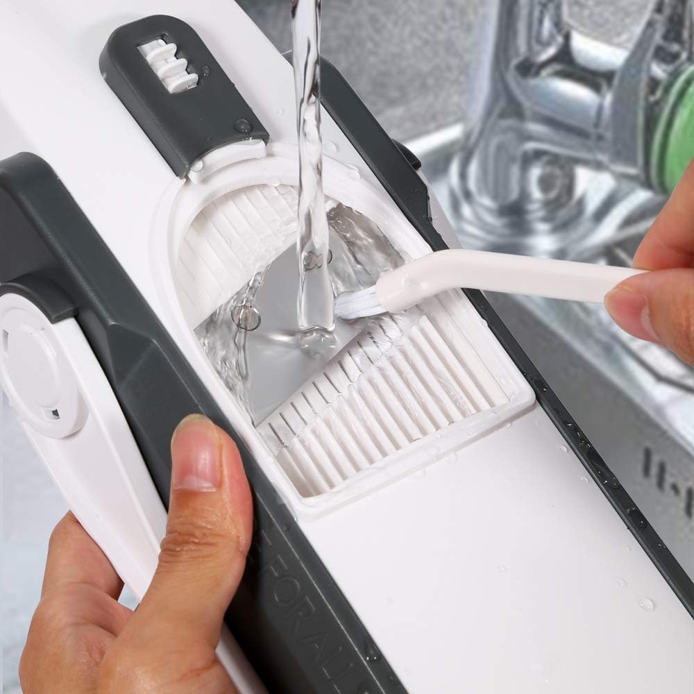 Thumbnail 5 de ONCE FOR ALL Safe Mandoline Slicer 5 in 1 Vegetable Chopper (Adjustable 0.1–8 mm, Gray)