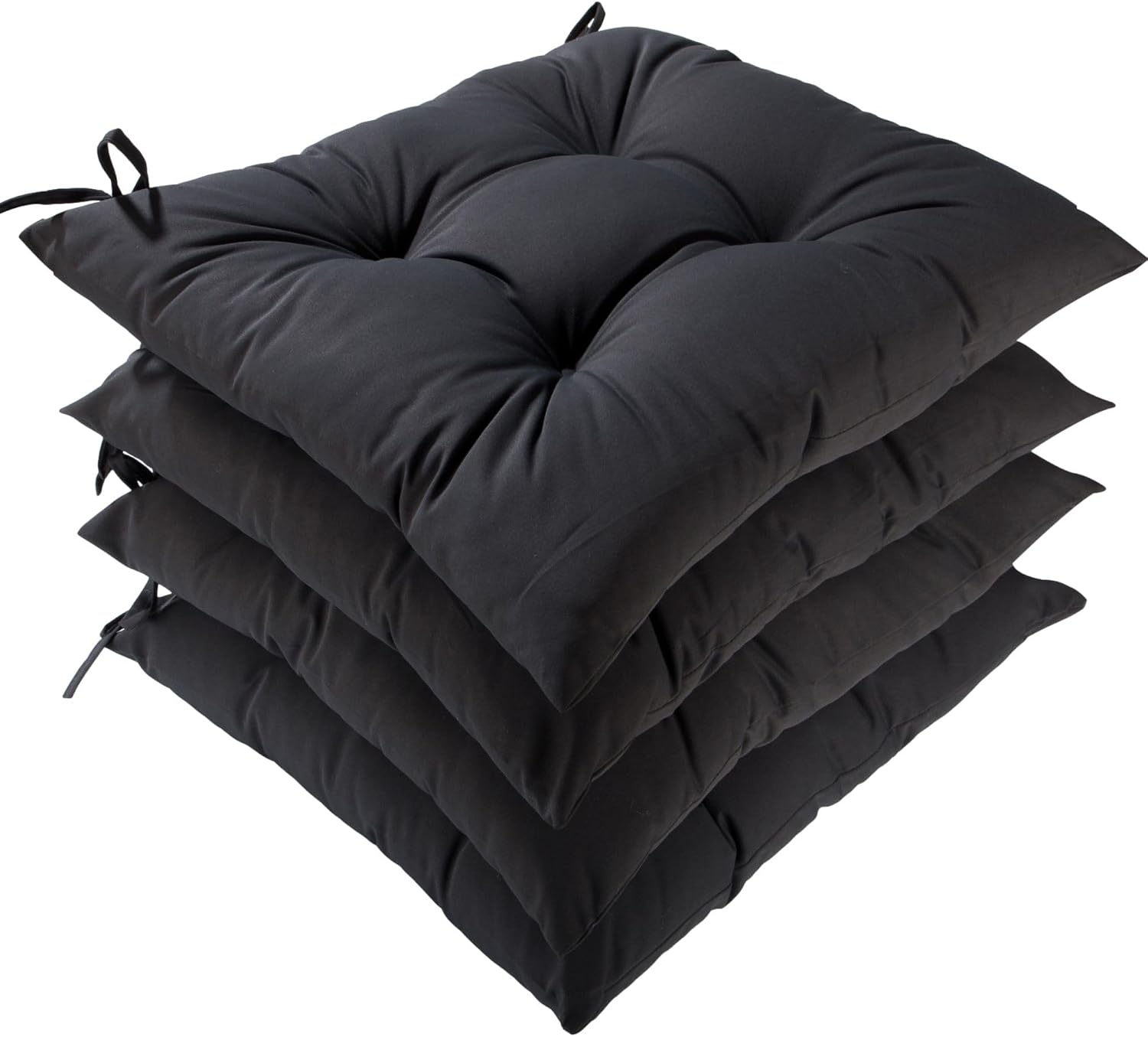 Detalle de HAMO Garden Chair Cushions (Set of 4) Outdoor Seat Pads, 45x50 cm, Graphite
