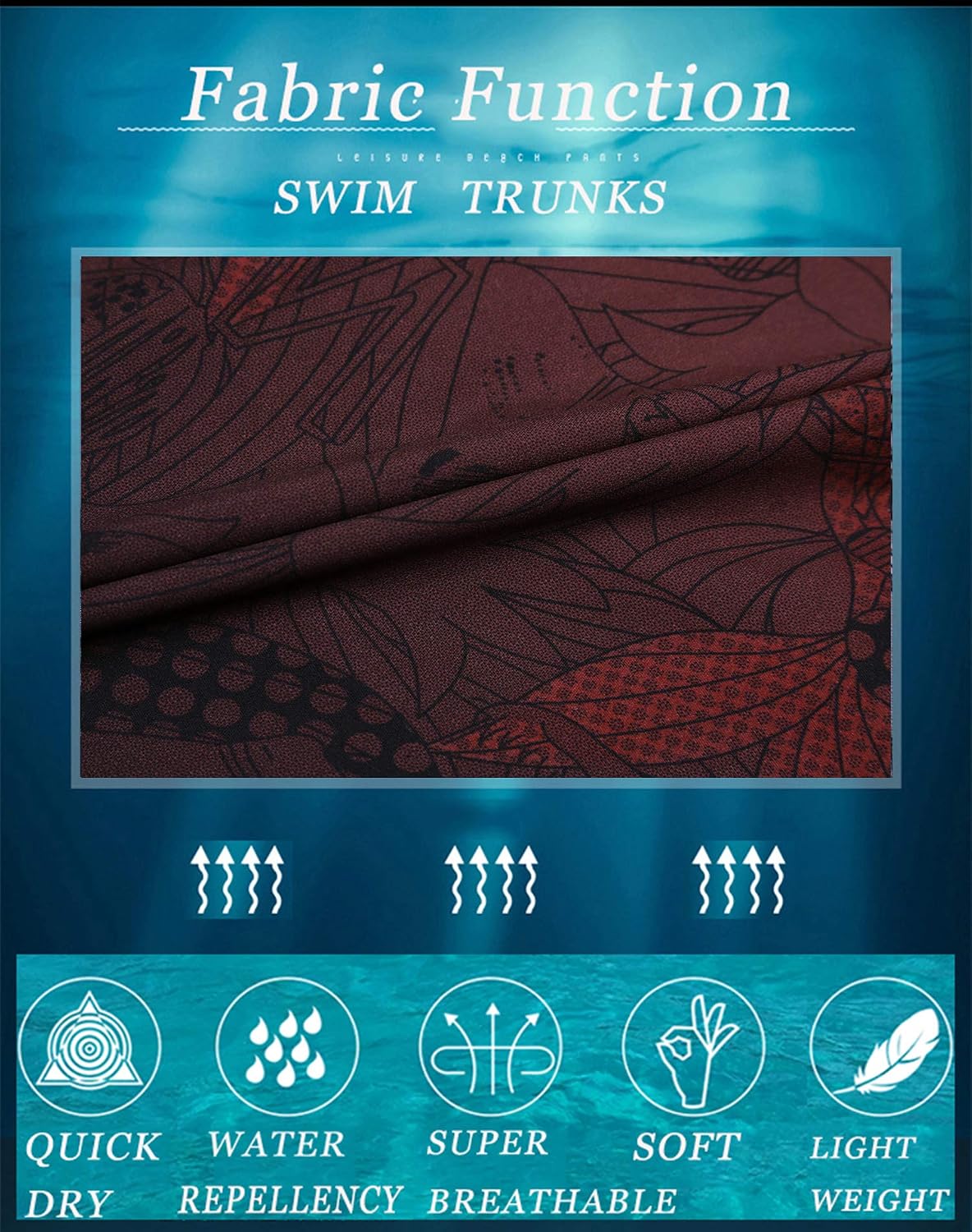 Thumbnail 4 de APTRO Men's 9" Swim Trunks with Mesh Lining, Quick-Dry Lightweight Shorts