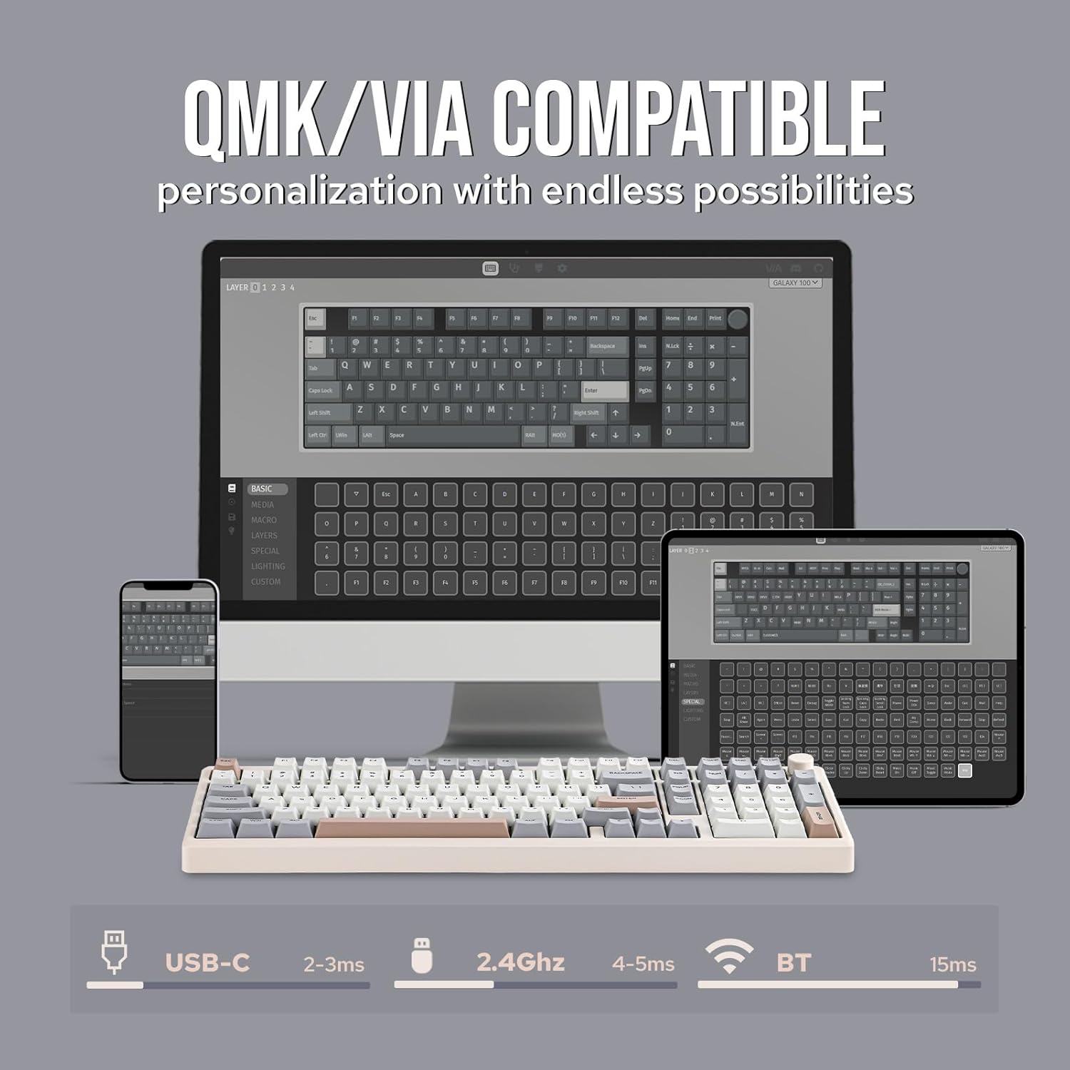Thumbnail 3 de EPOMAKER Galaxy100 8000mAh wireless keyboard ⌨