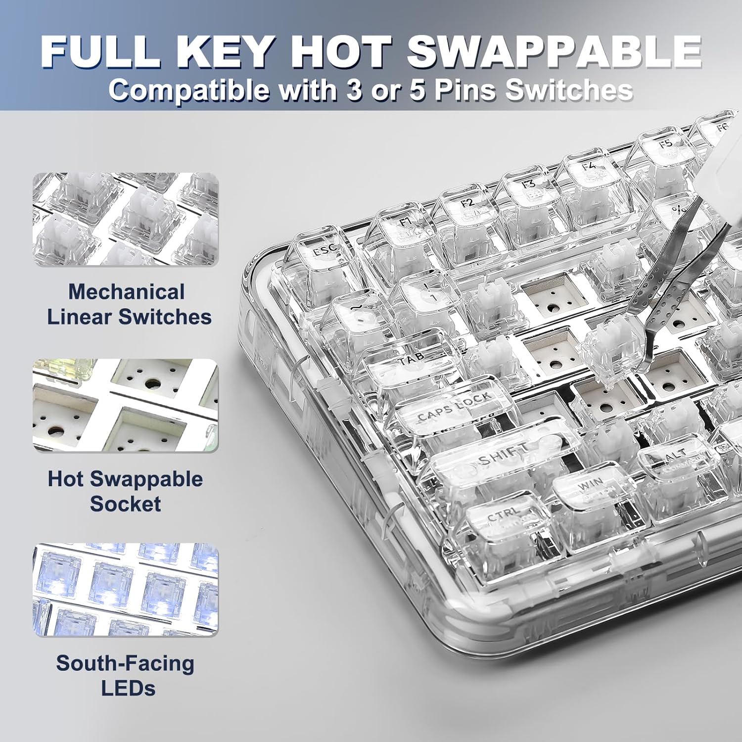 Thumbnail 4 de YUNZII X98 Wireless Mechanical Keyboard ⌨