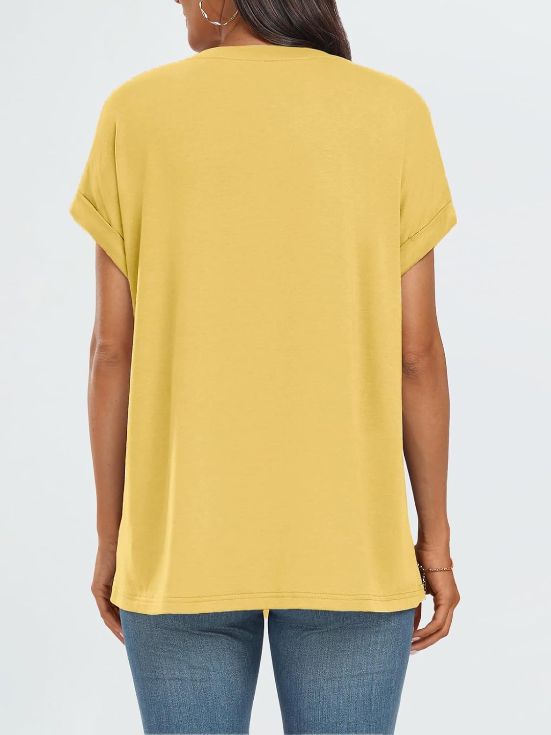 Thumbnail 2 de Cuptacc Damen Oversize Rundhals-T-Shirt – Sommerliches Kurzarmtop im entspannten Stil