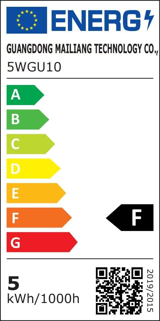 Thumbnail 6 de Tailcas Lampadine LED GU10 5W (10 Pezzi) – Luce Bianca Calda 3000K, 500 lm, fascio 38°, equivalenti a 50W alogeni