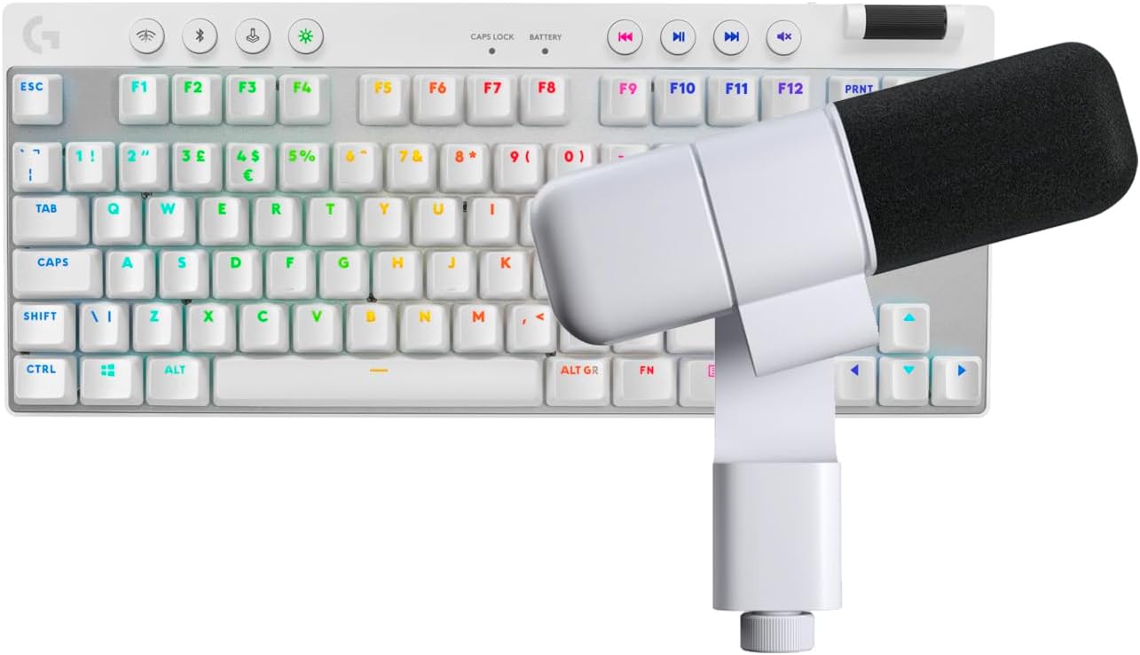 Detalle de Logitech G PRO X TKL RAPID Wireless Gaming Keyboard with Magnetic Analog Switches (UK Layout)