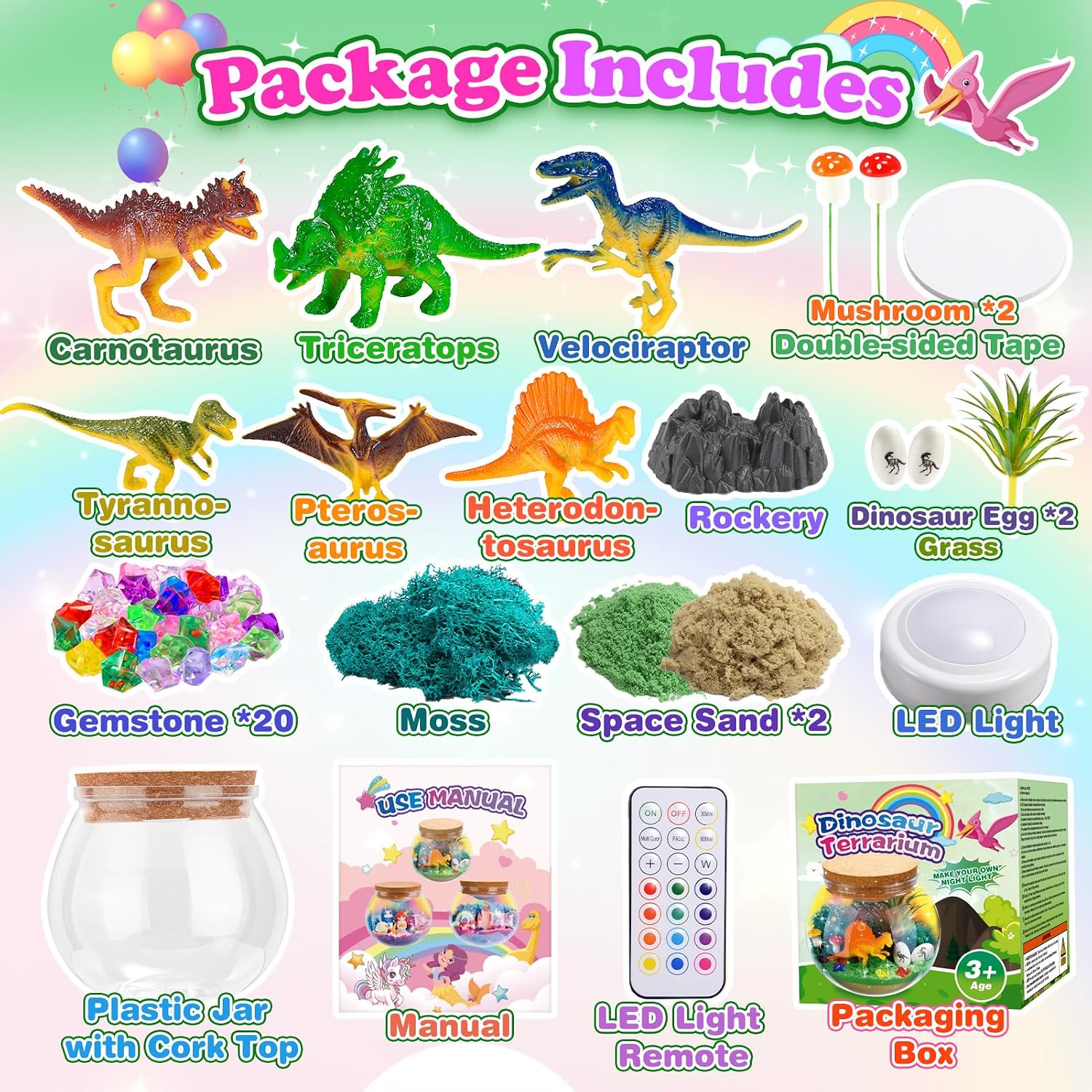 Thumbnail 4 de HappyGoLucky Dinosaur Terrarium Kit for Kids 🧩