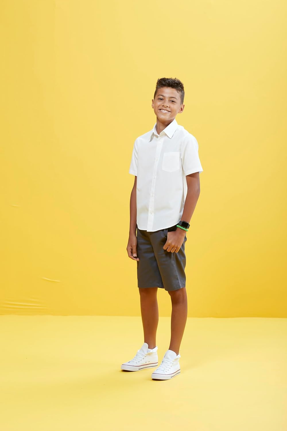 Detalle 2 de Chemise French Toast pour garçon – manches courtes, boutonnière classique et col confortable