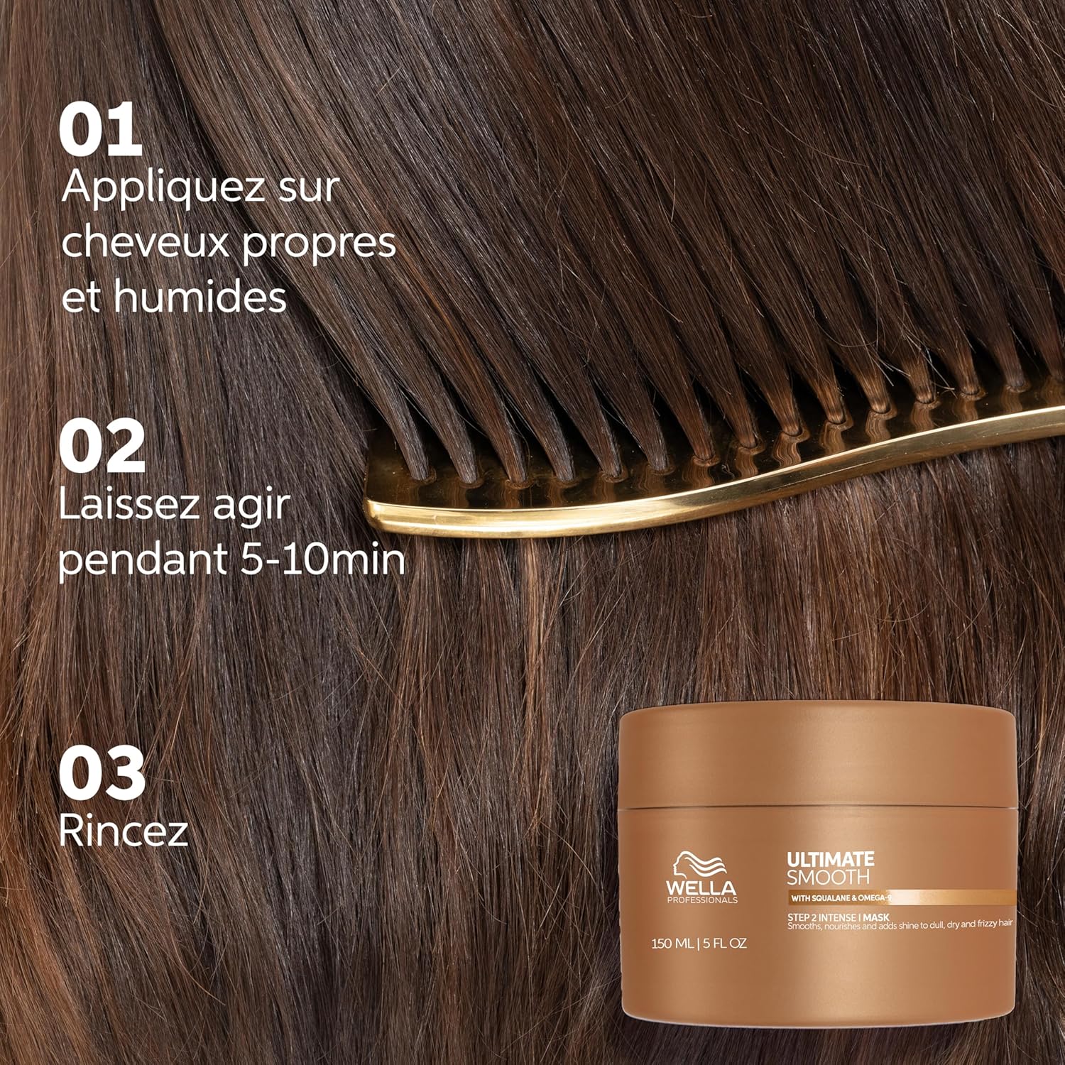 Thumbnail 4 de Wella Professionals ULTIMATE SMOOTH Masque capillaire nourrissant au squalane et à l’oméga-9 (500 ml)
