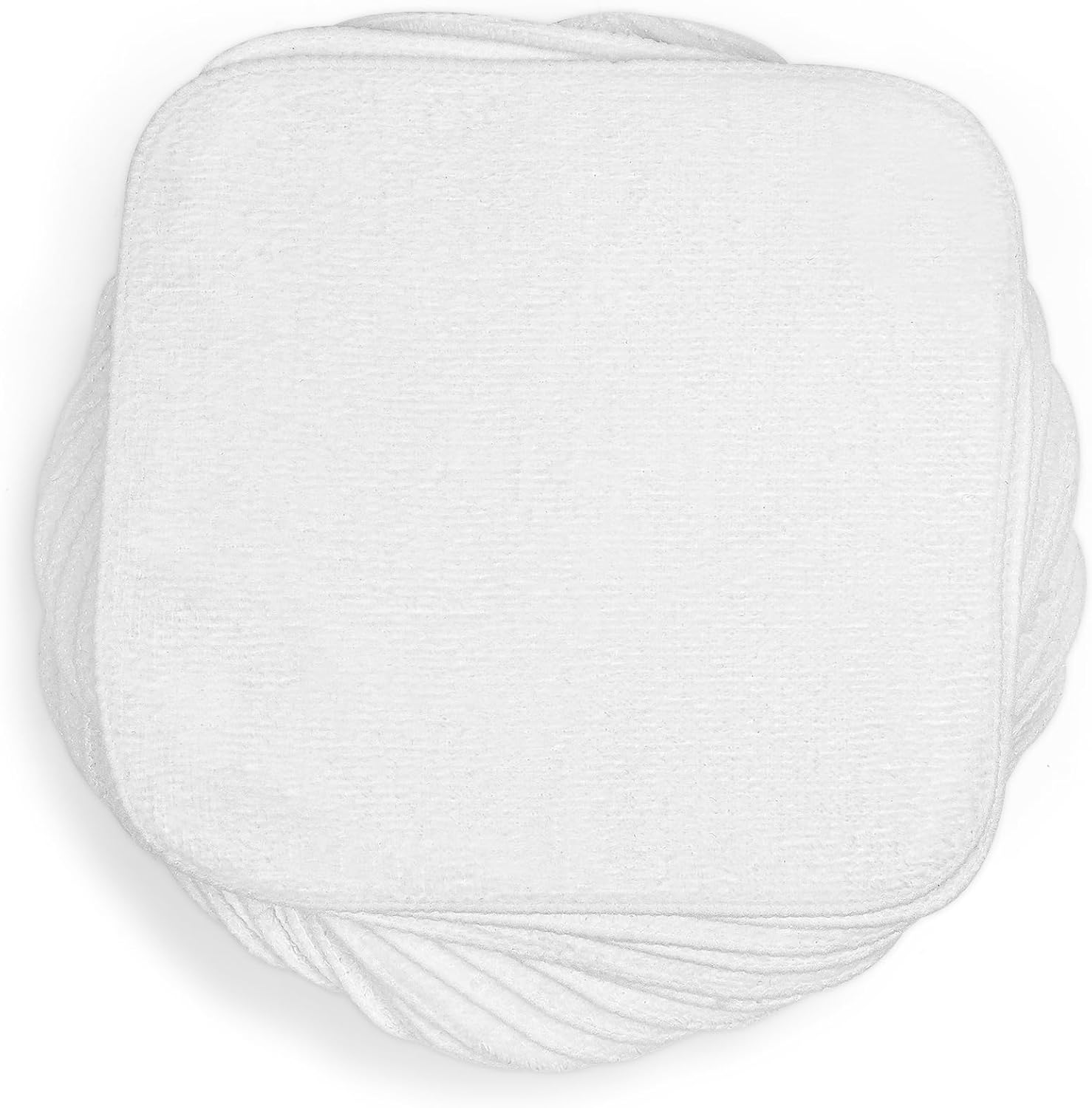 Detalle de Aomig Lingettes Lavables Éponge pour Bébé – Serviettes Réutilisables Coton Terry 20x20 cm