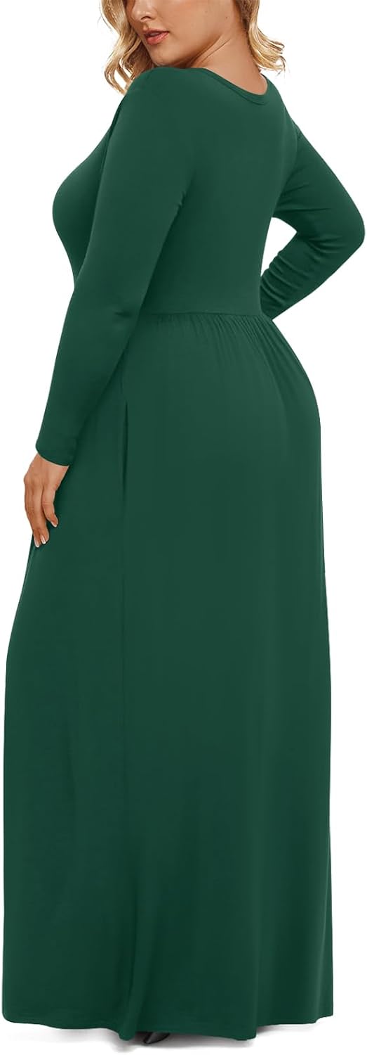Detalle de LONGYUAN Plus Size Maxi Dress XL-6XL