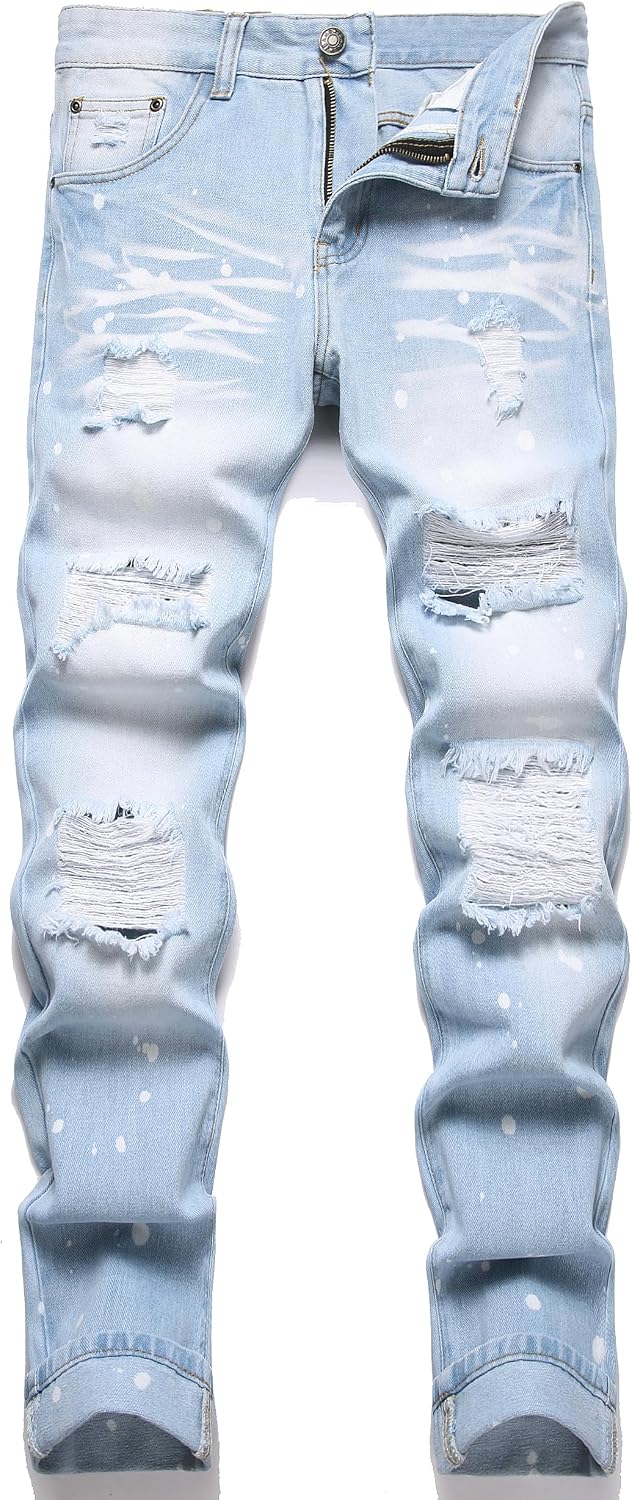 Thumbnail 1 de RXXKKK Men's Regular Slim Fit Jeans