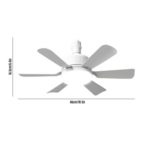 Detalle 2 de Ventilateur de Plafond GAGAFEEL 2 en 1 avec Lumière LED, Télécommande et Minuterie – 46 cm