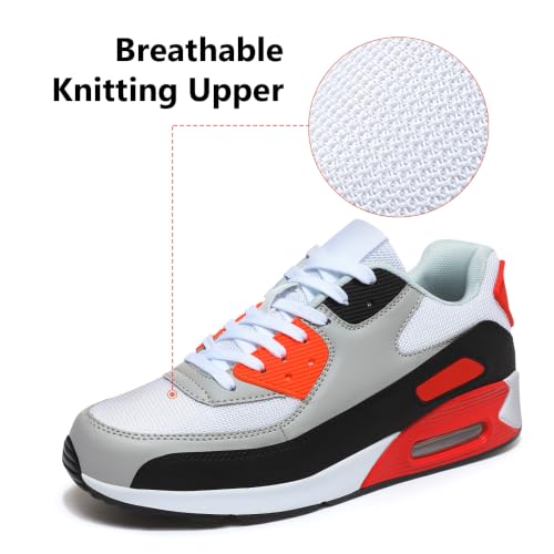 Detalle de PADGENE Femme Homme Baskets Mode Chaussures Multisports Noir/Orange – 38 EU