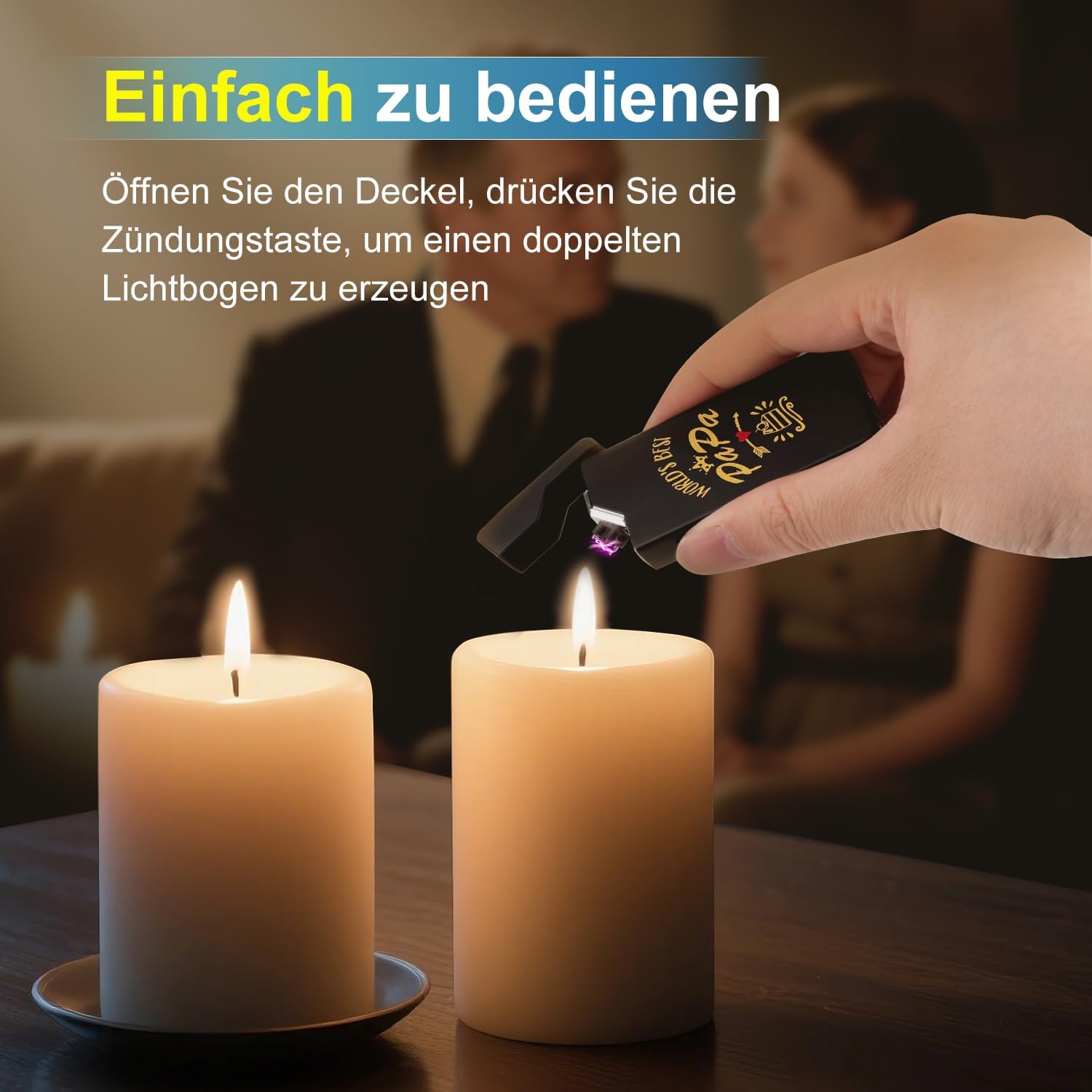 Detalle 1 de LcFun elektrische plasma-aansteker met USB-C, wind- en spatwaterbestendig