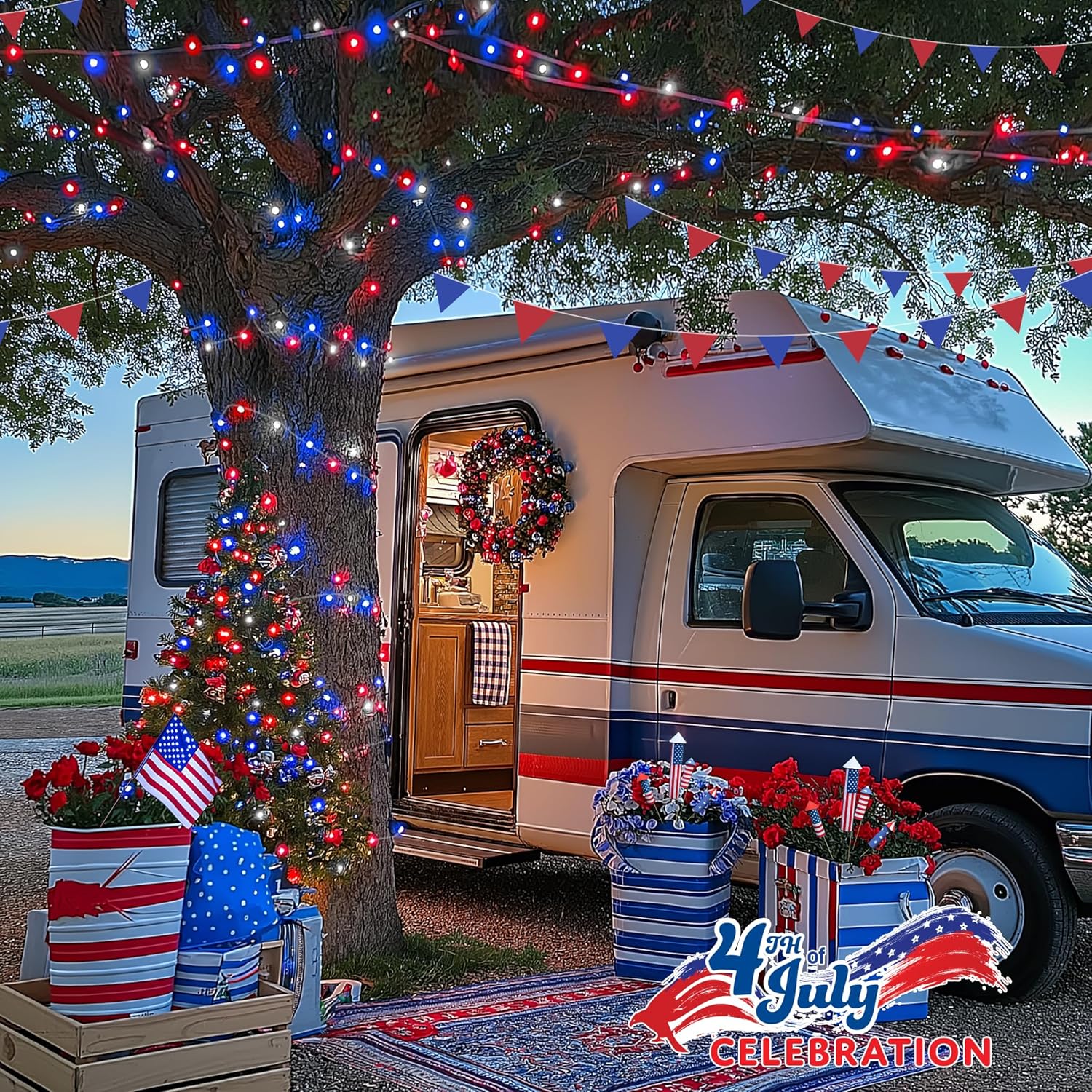 Thumbnail 5 de JMEXSUSS 4th of July Lights 33ft