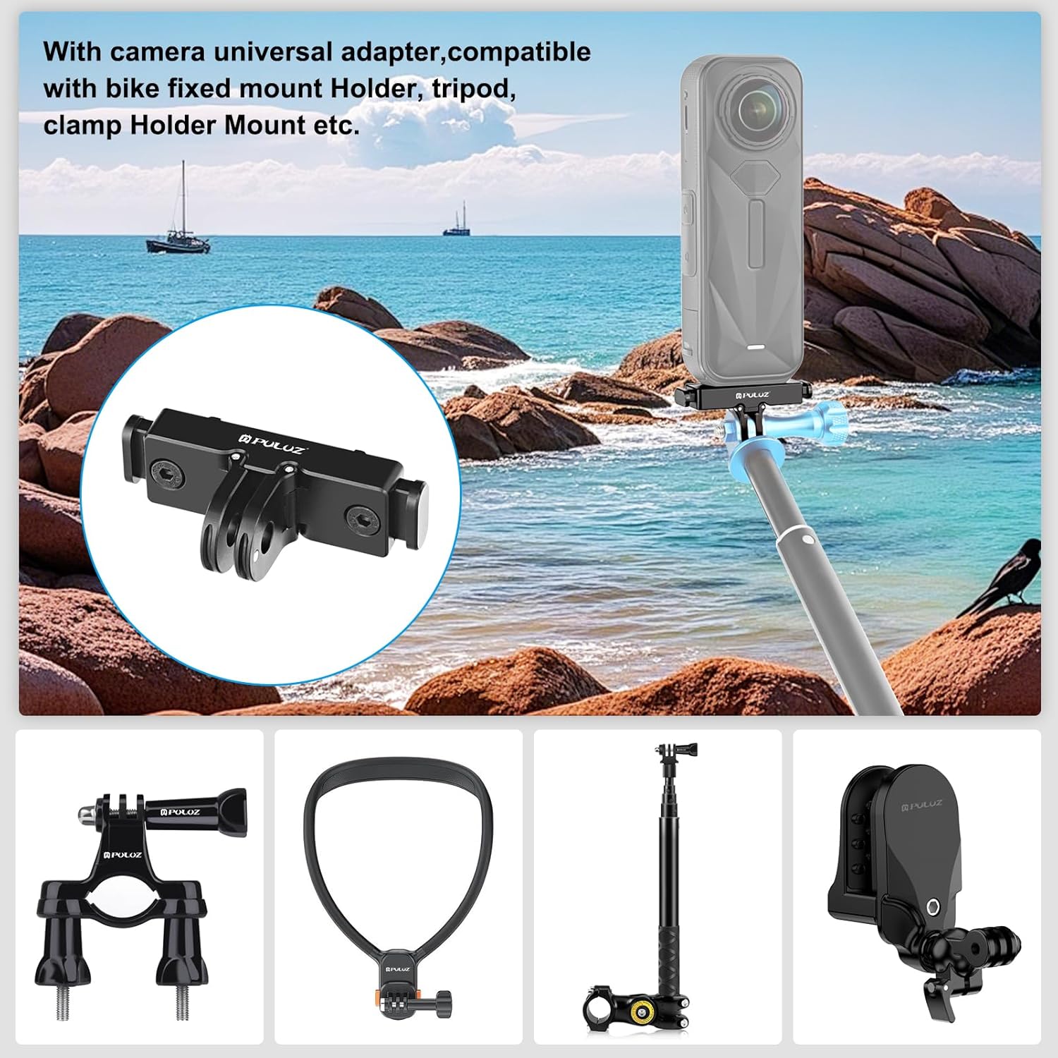 Thumbnail 3 de PULUZ Quick Release Base Mount for Insta360 X5