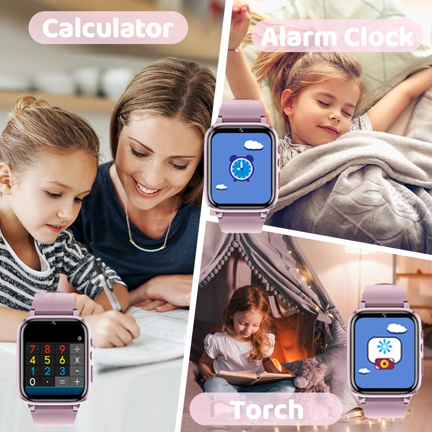 Detalle 2 de YEDASAH Montre Connectée Enfant – 26 Jeux, HD Caméra et Fonctions Éducatives