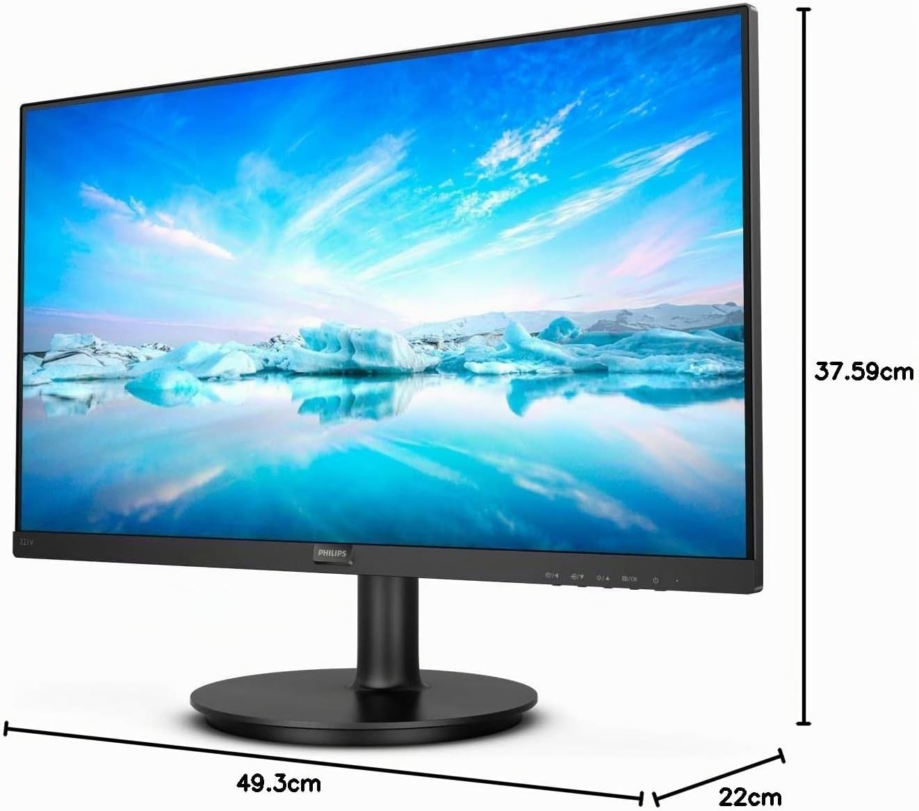 Thumbnail 3 de Philips 221V8 Gaming Monitor Adaptive Sync 75 Hz VA 22" Full HD, HDMI/VGA, VESA