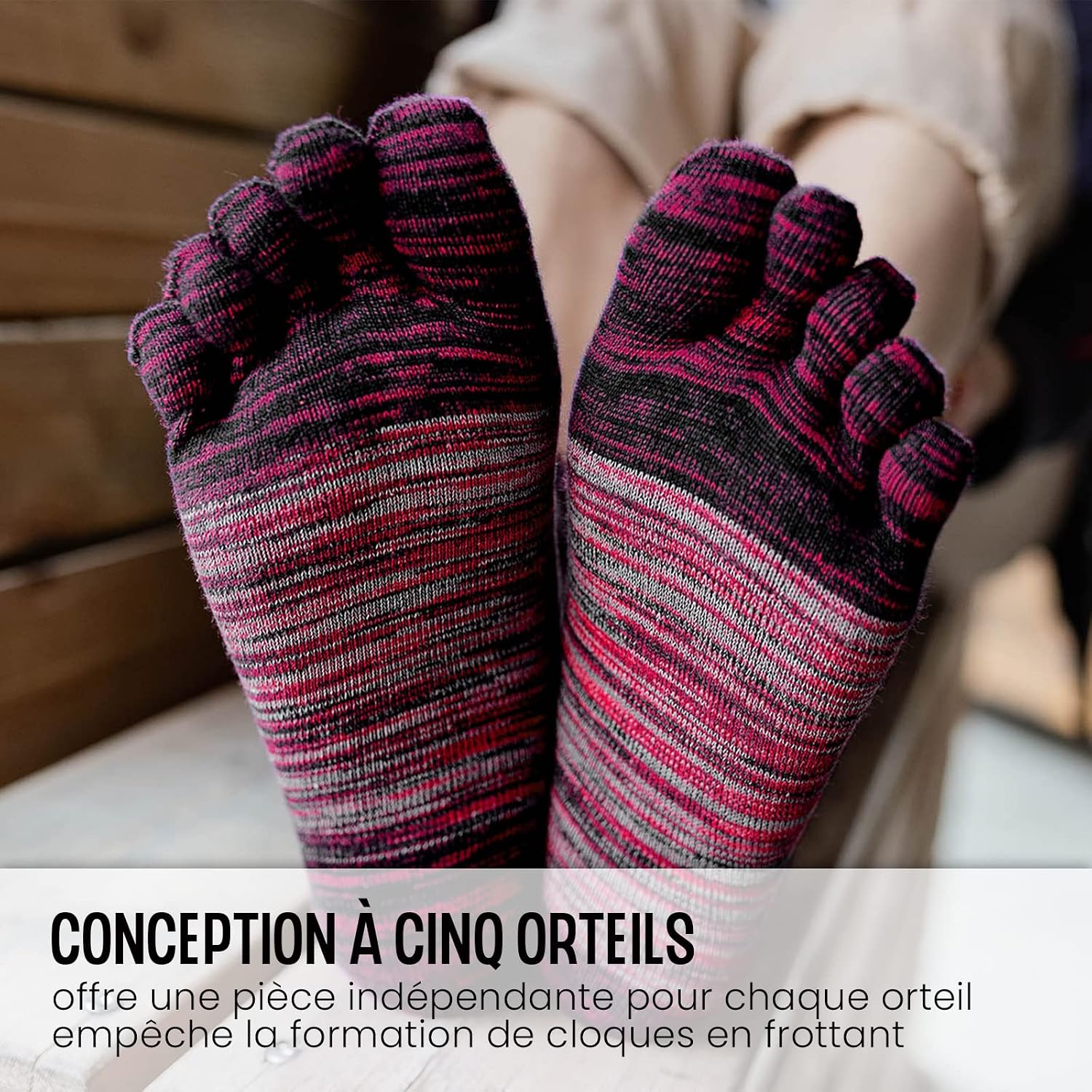 Thumbnail 2 de Chaussettes 5 doigts homme PUTUO 39-44