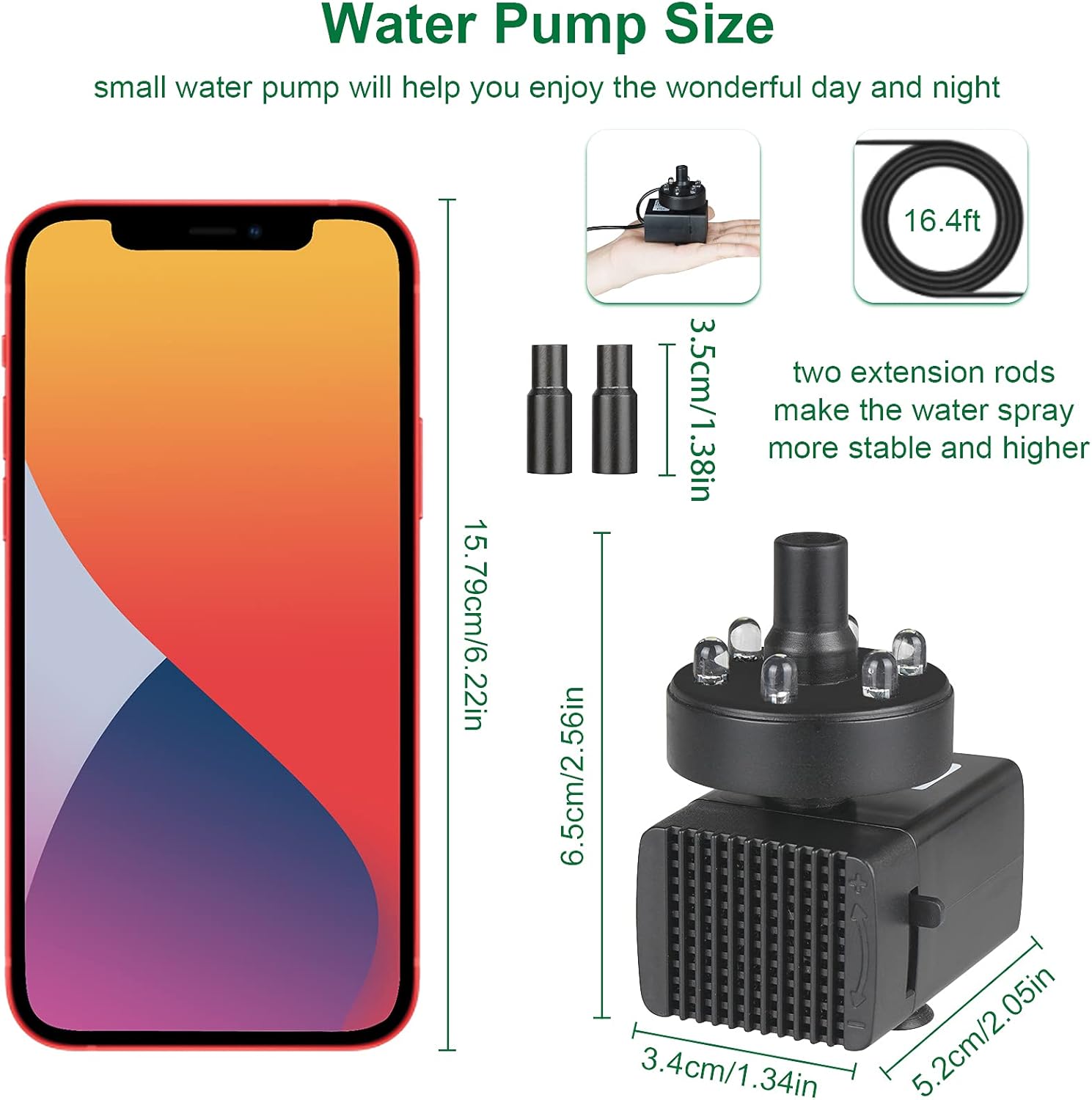 Thumbnail 5 de SZMP verstellbarer Springbrunnen mit Vogelbad-Funktion und bunten LED-Leuchten für außen (24 h, 7 Düsen)