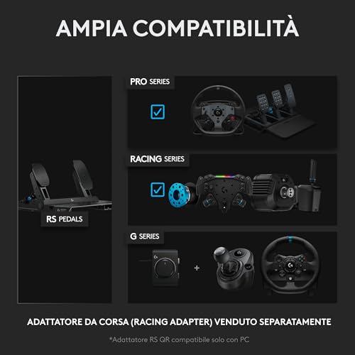 Detalle 2 de Logitech G RS Pedals – Pedali per simulazioni di corsa con freno a cella da 75 kg