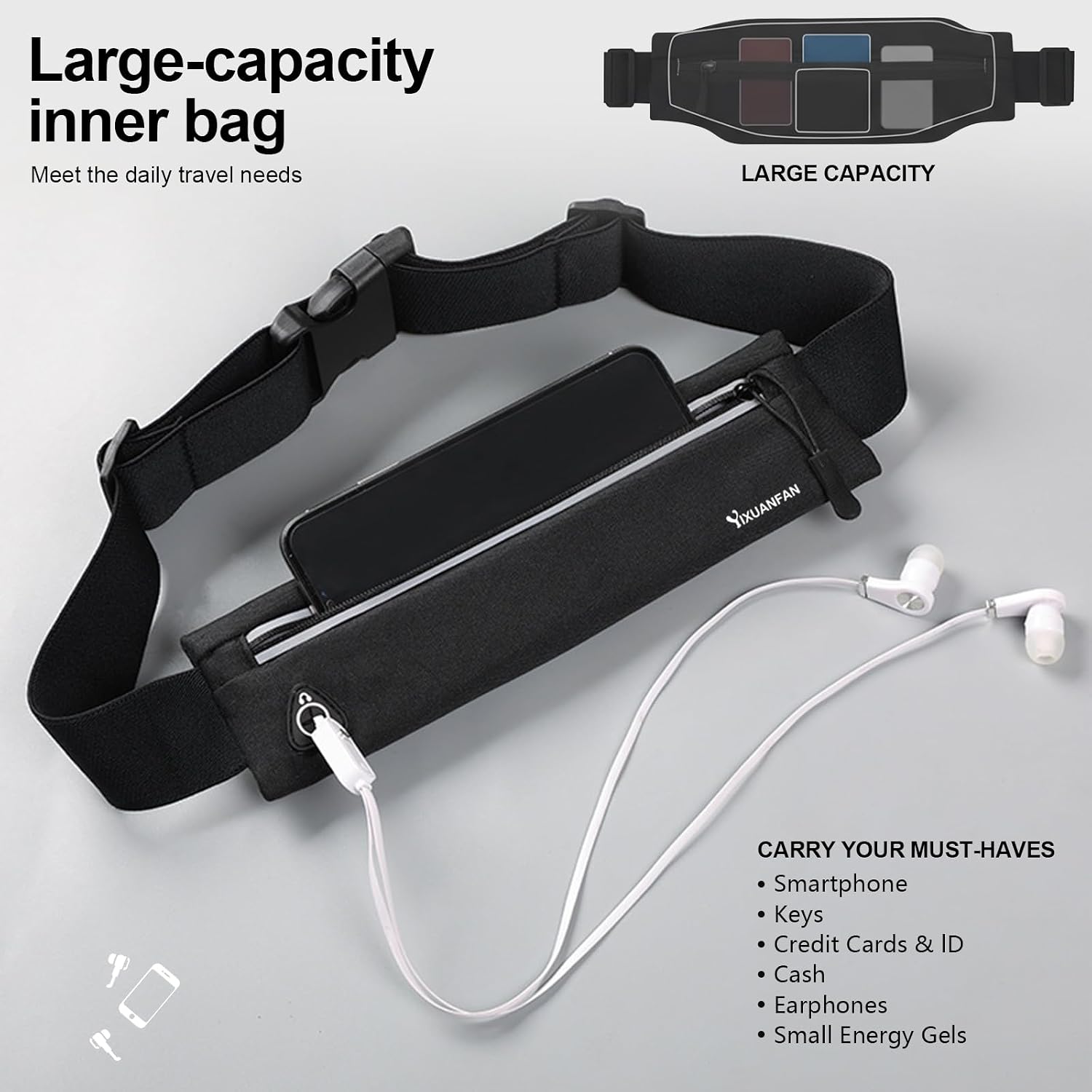Thumbnail 6 de Slim Running Belt Fanny Pack for Men and Women – Fits All Phones