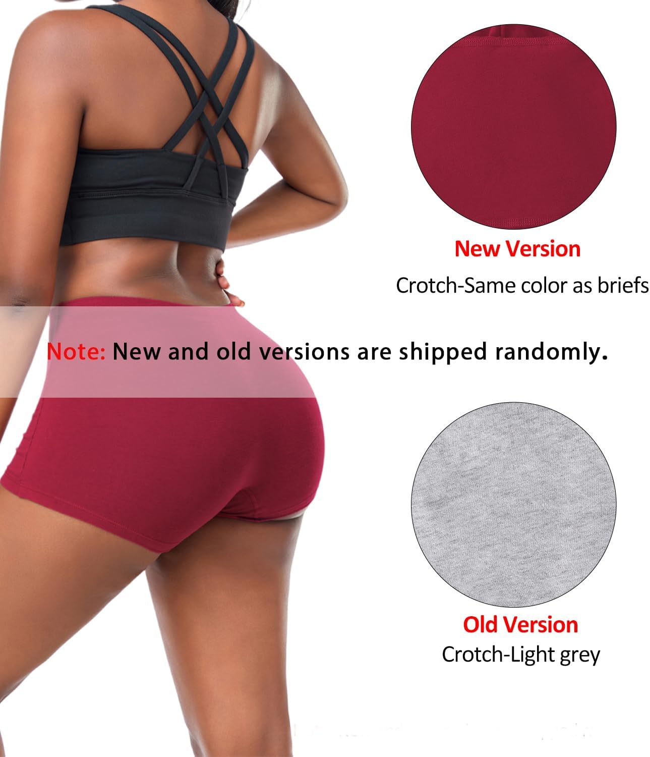Detalle de wirarpa Damen Baumwolle Boxershorts / Radlerhose Unter dem Kleid – 4er Pack