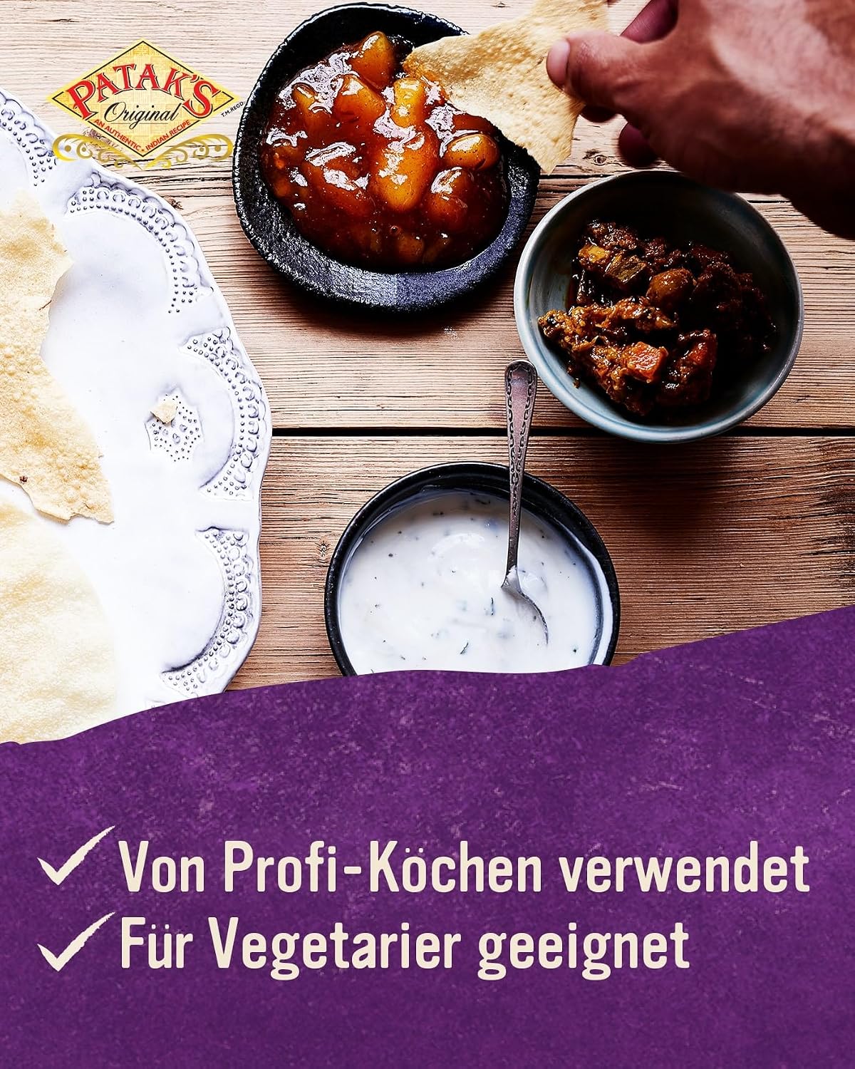 Thumbnail 3 de Patak's Mango Chutney, scharf, 340 g – authentischer Geschmack aus Mango und Gewürzen