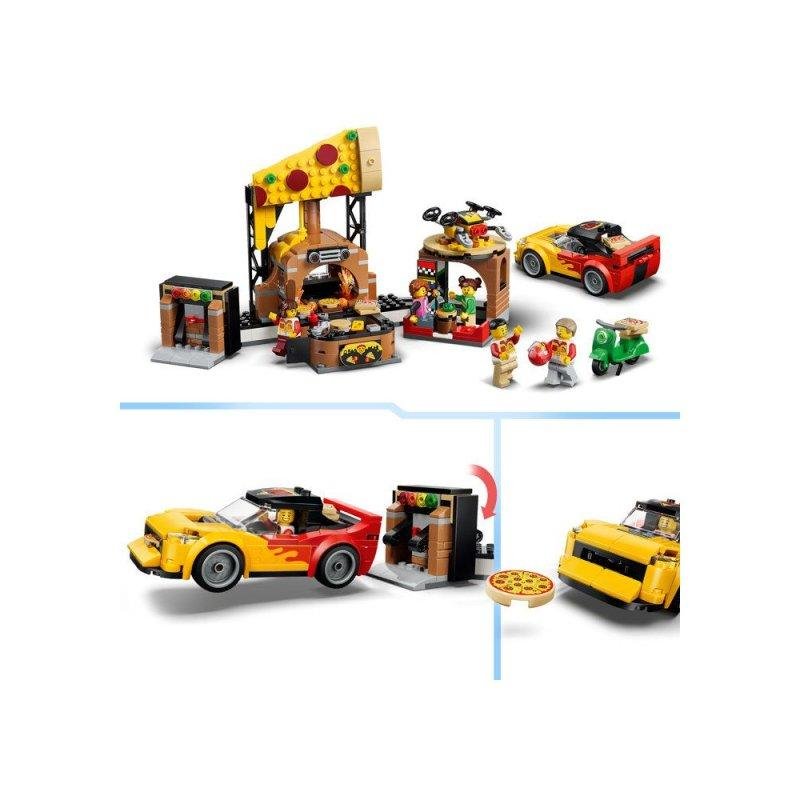 Thumbnail 1 de LEGO City 60496 Experiencia de Reparto de Pizza: furgoneta, moto y dron