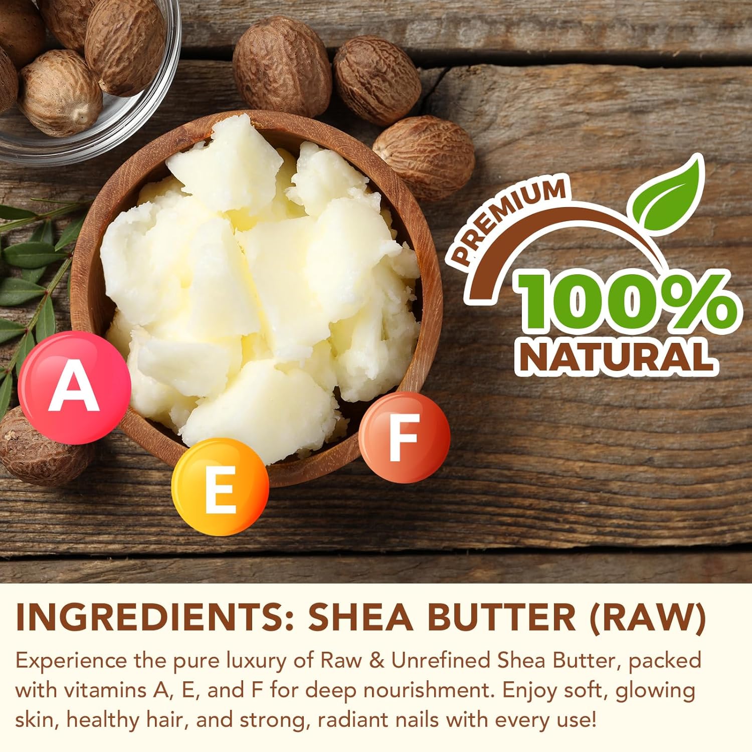 Detalle 2 de Organic Shea Butter – rohe unraffinierte Sheabutter mit Vitaminen A, D, E und F