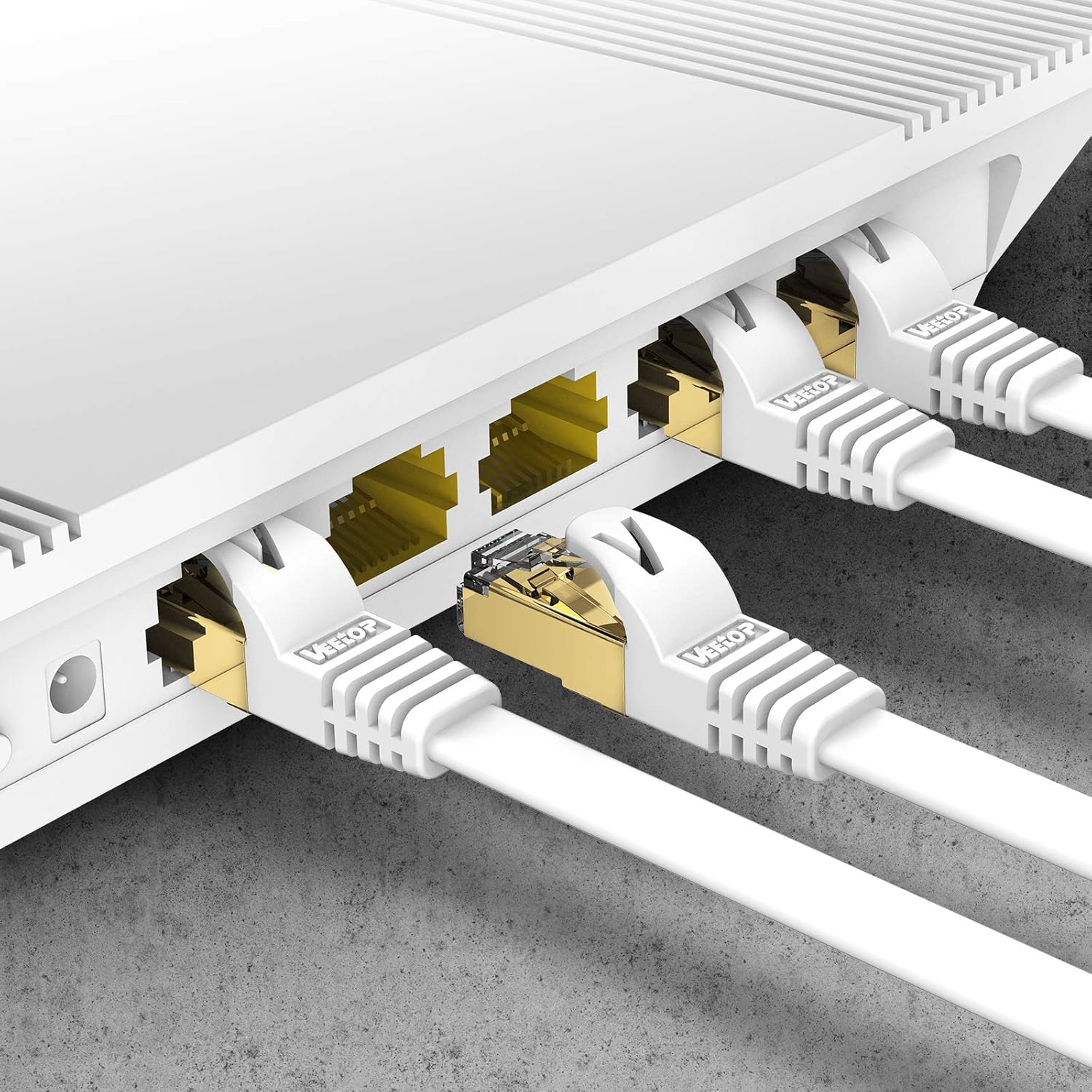Thumbnail 6 de Veetop CAT7 Flat Ethernet Cable 25m (82ft) with STP Copper Wires and Gold Plated Connectors