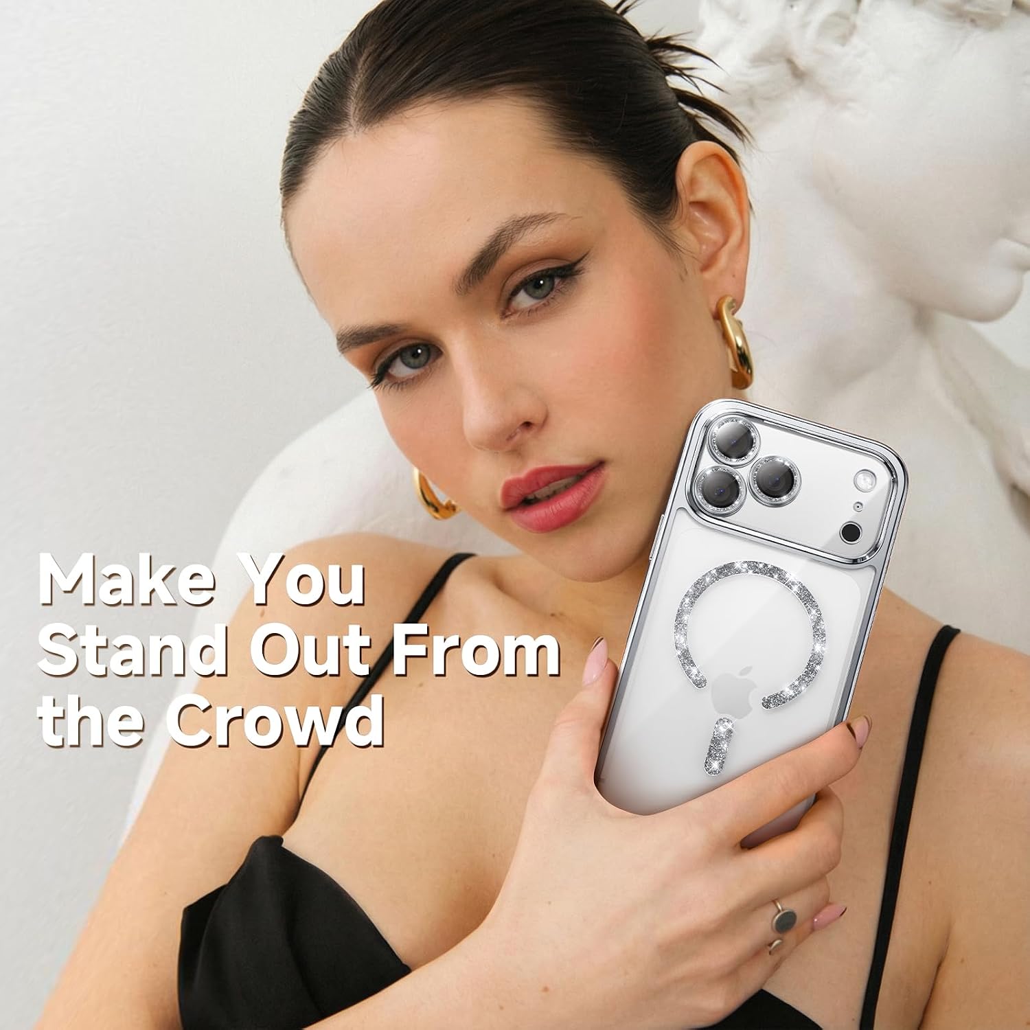 Detalle 2 de Magnetic for iPhone 17 Pro Max Case Glitter