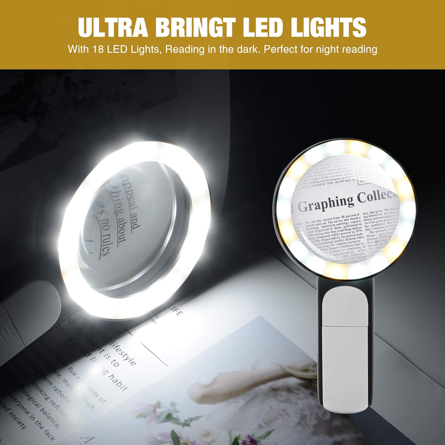 Thumbnail 6 de JMH Magnifying Glass with Light for Seniors