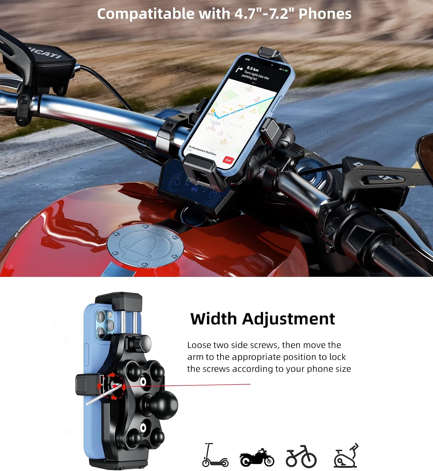 Thumbnail 5 de Kewig Motorrad Handyhalterung Vibrationsdämpfer